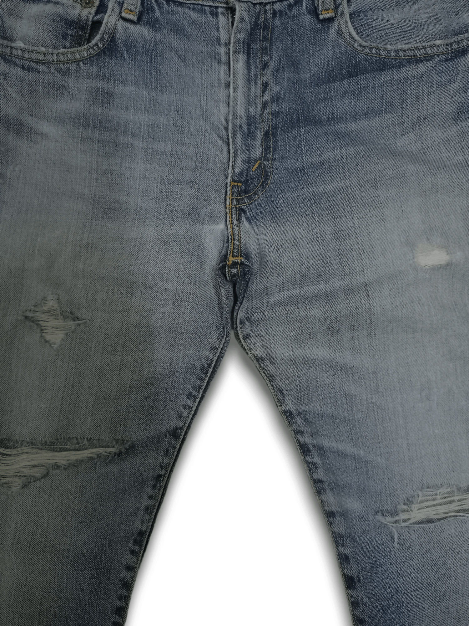 Levi's Vintage 90s Levis 505 Light Wash Blue Denim Distressed Jeans Size US 32 / EU 48 - 8 Thumbnail