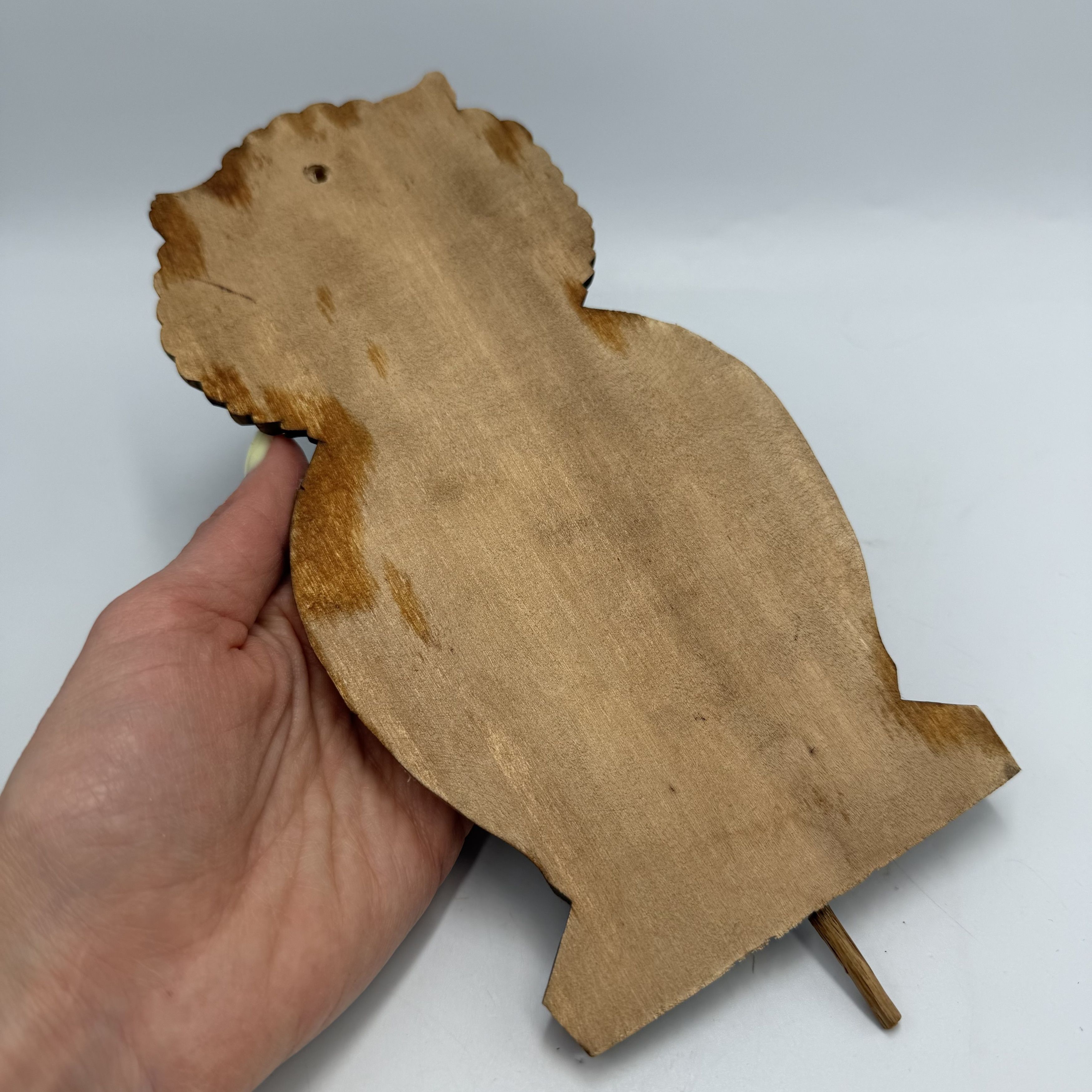 Vintage Vintage Hand Carved Wooden Owl Wall Plaque Linden Wood Size ONE SIZE - 6 Thumbnail
