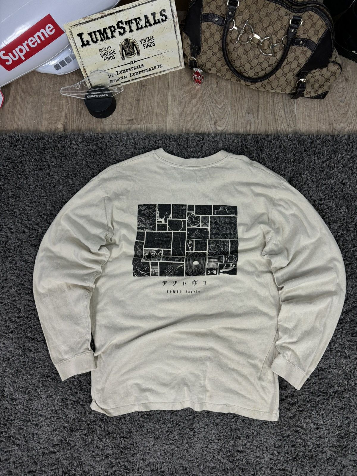 Edwin × Japanese Brand × Vintage Rare Crazy Japanese Longsleeve Big Logo Edwin Supply Y2K Size US L / EU 52-54 / 3 - 1 Thumbnail