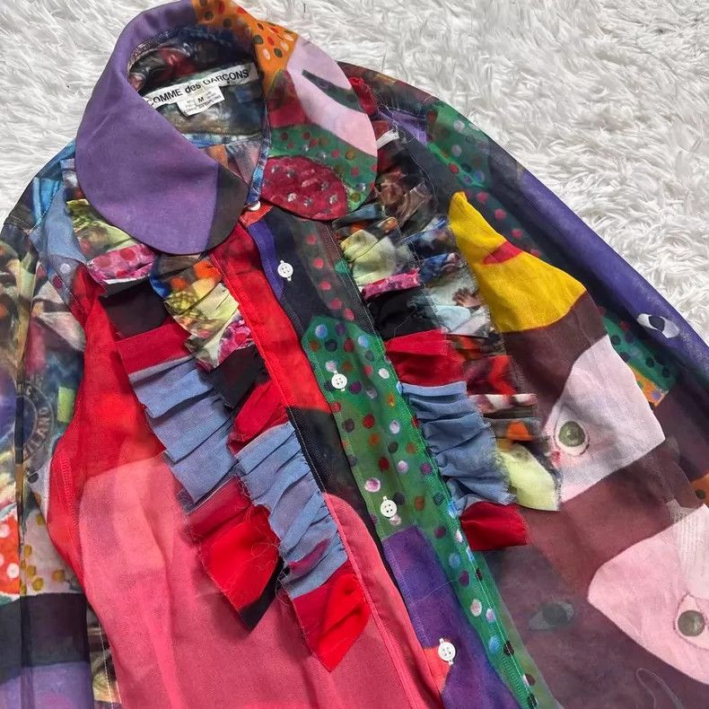 Comme des Garcons Comme Des Garcons Crew Neck Patchwork Shirt Size M / US 6-8 / IT 42-44 - 3 Thumbnail