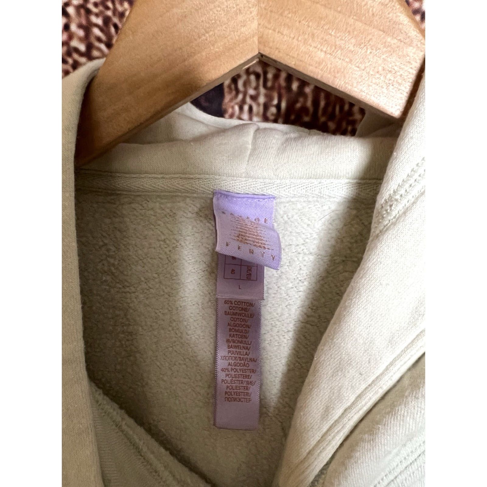 Vintage Savage x Fenty Womens Green Cropped Hooded Pullover Sweater L Size Size L / US 10 / IT 46 - 3 Thumbnail