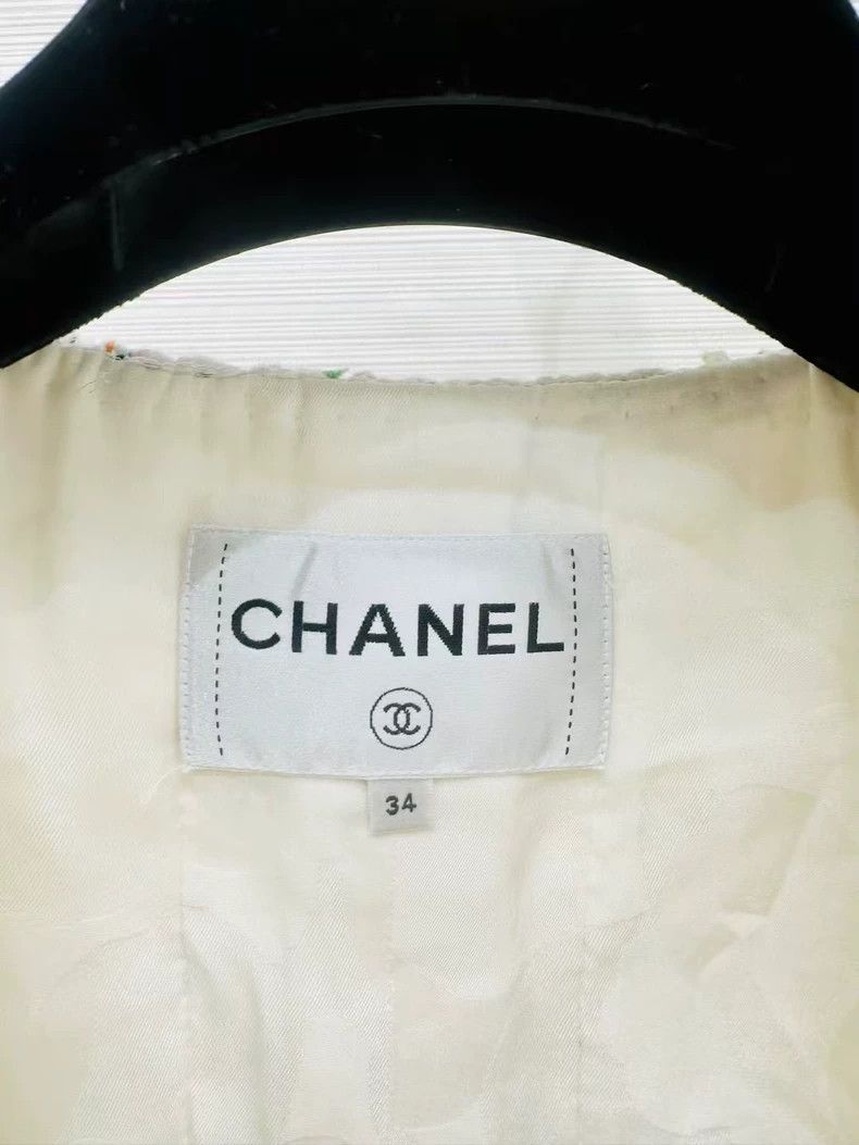 Chanel Chanel Beach series white short-sleeved tweed jacket Size XXS / US 00 / IT 34 - 3 Thumbnail