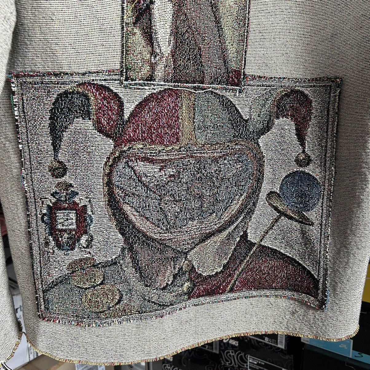 4x1111 nebabot nodnarb BARBED ASYMMETRiC TAPESTRY CREWNECK SCARLET Size US XL / EU 56 / 4 - 17 Thumbnail