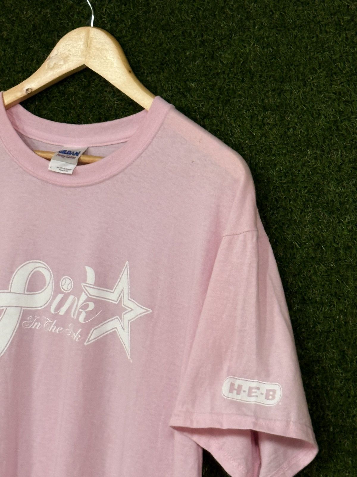 Gildan Vintage Astros HEB Houston Texas Pink MLB Star T Shirt Size US L / EU 52-54 / 3 - 4 Thumbnail