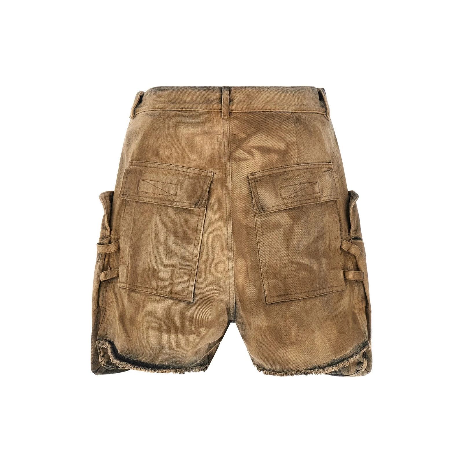 RICK OWENS DRKSHDW Stefan Cargo Beige Cotton Shorts New & Au