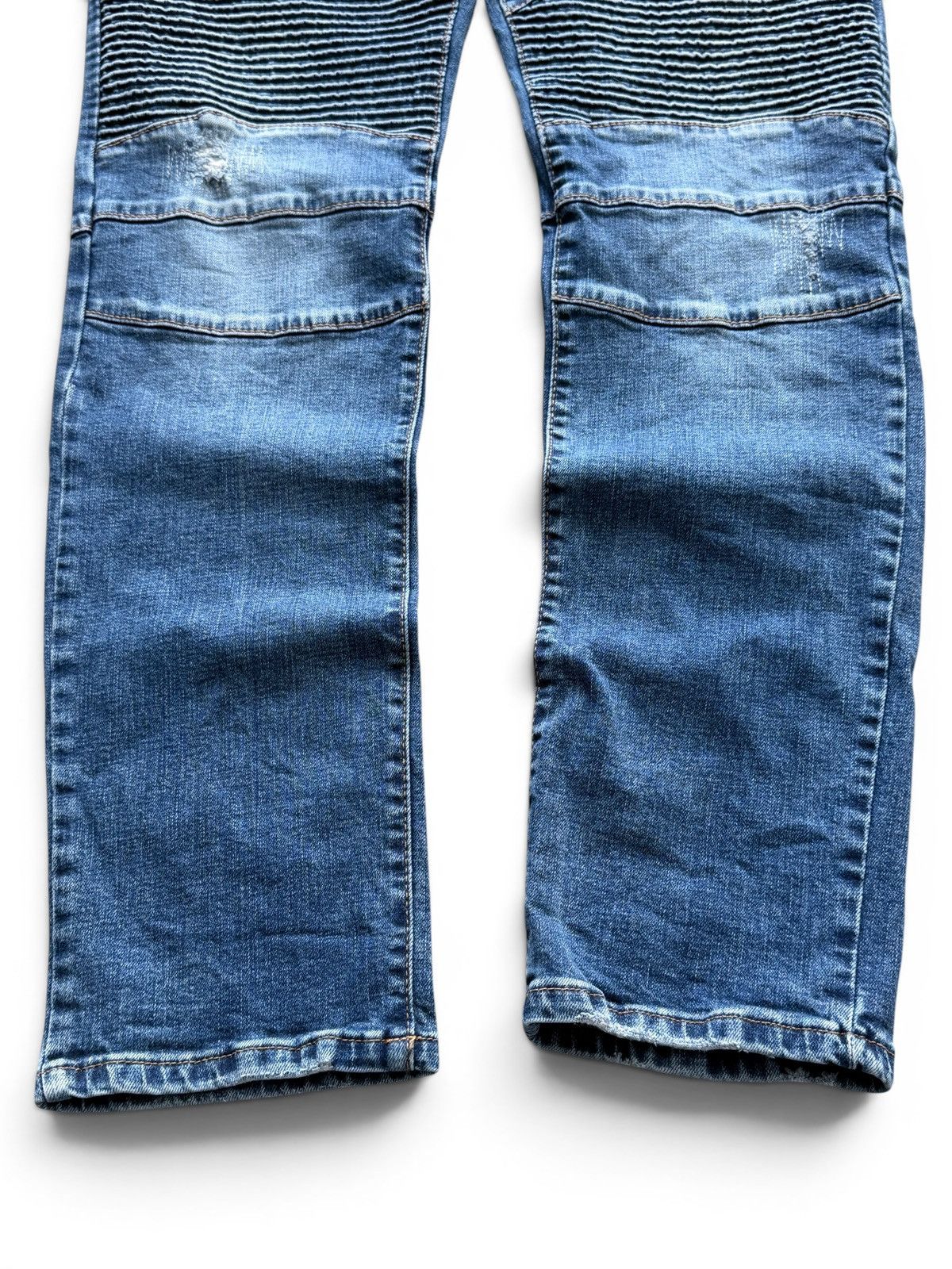 Balmain 2000s Balmain Washed Biker Denim Jeans Size US 36 / EU 52 - 2 Thumbnail