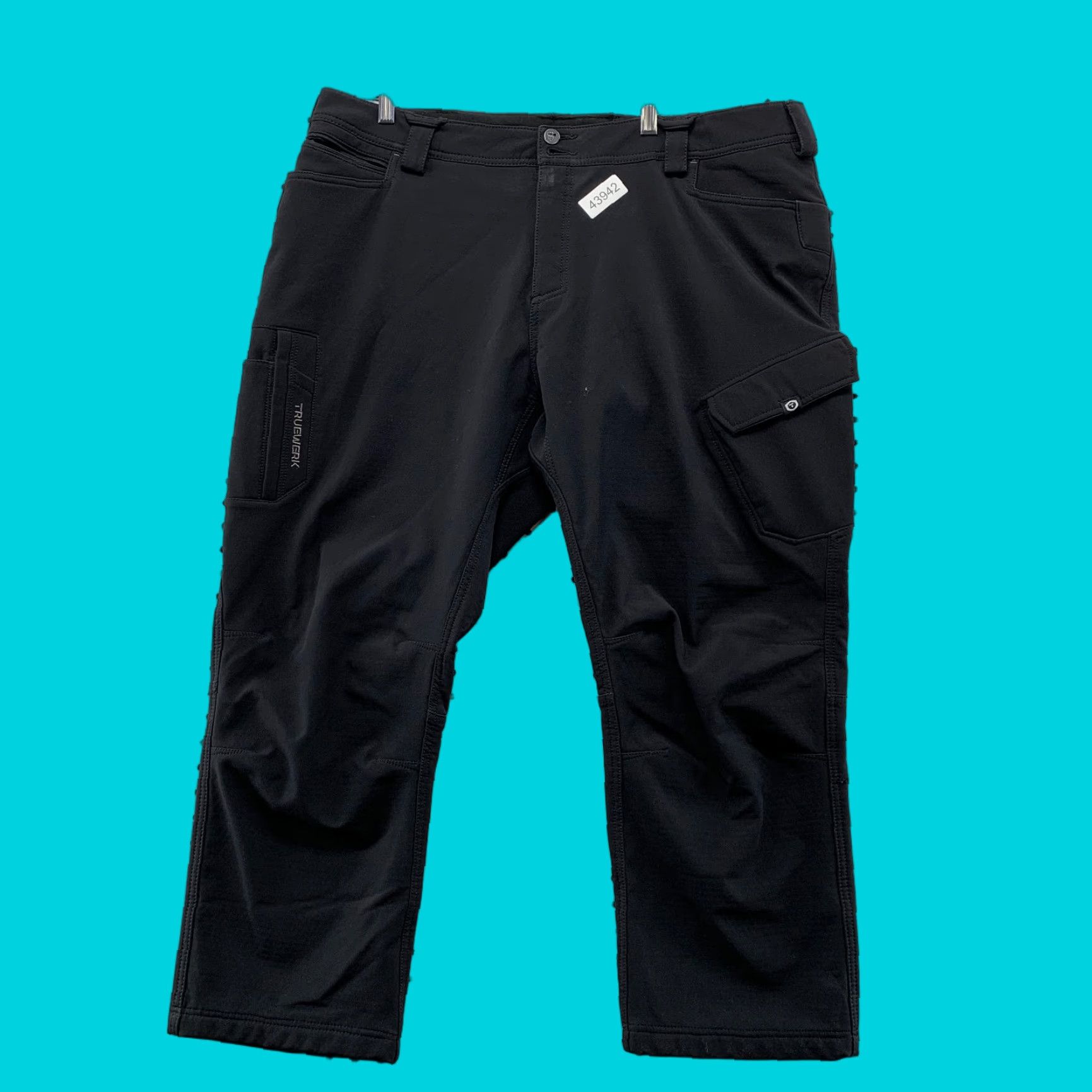 Vintage TRUEWERK Cargo Pants Black Mens Regular 42x28 Utility Work Pants with Pockets Size US 42 / EU 58 - 1 Thumbnail