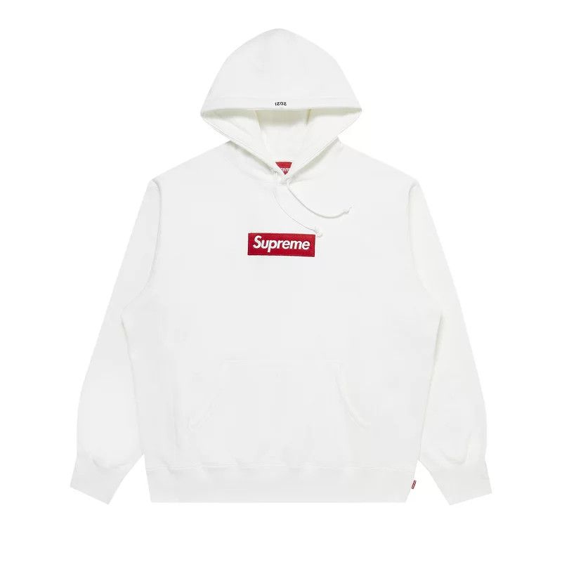 image of Supreme Box Logo Hooded Sweatshirt in White, Men's (Size Medium)