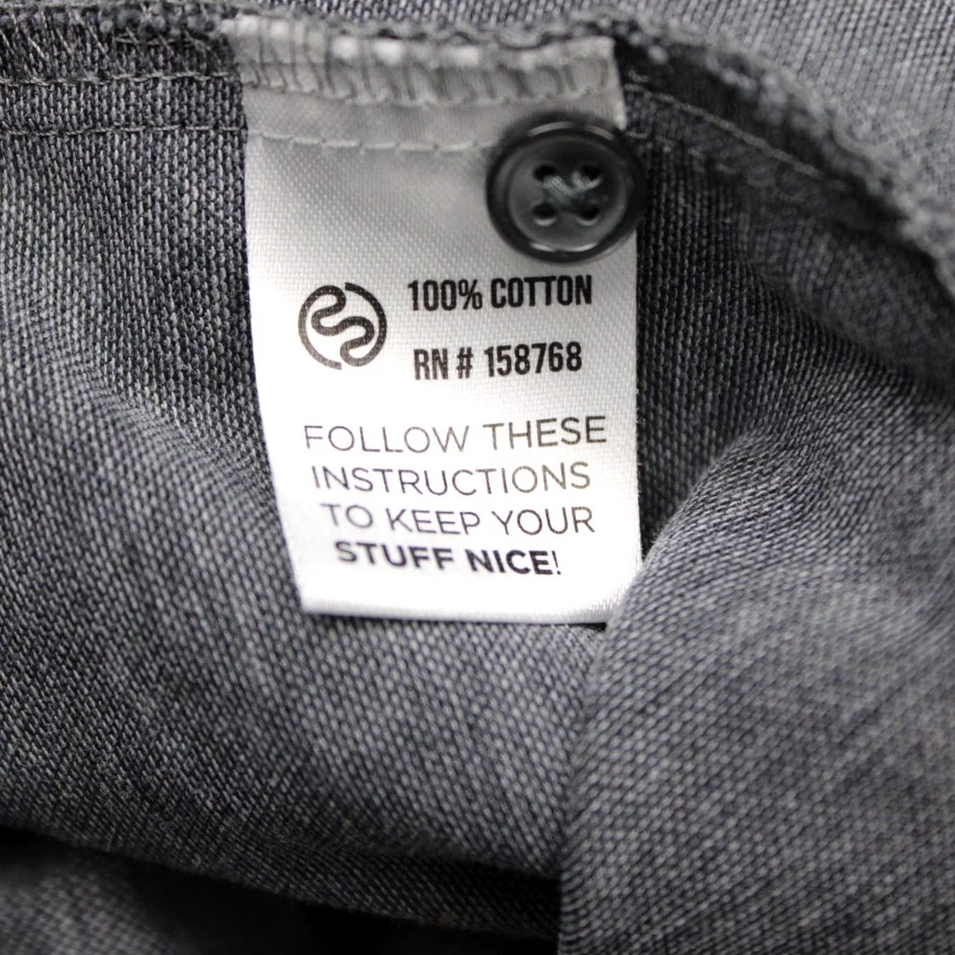 Vintage Nice Stuff Shirt Mens XL Gray 100% Cotton Short Sleeve Button Up Casual Preppy Size US XL / EU 56 / 4 - 7 Thumbnail