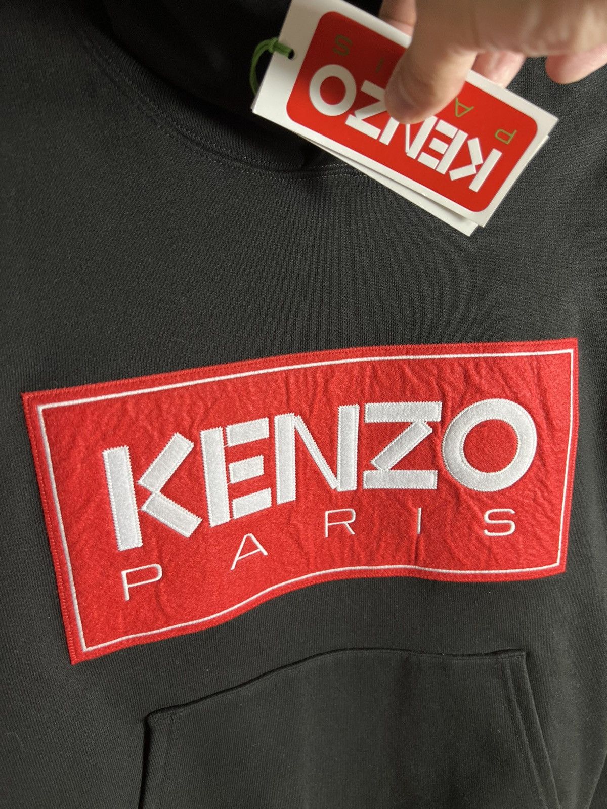 Kenzo Kenzo Box Logo Black Hoodie Y2K Big Logo Size US S / EU 44-46 / 1 - 4 Thumbnail