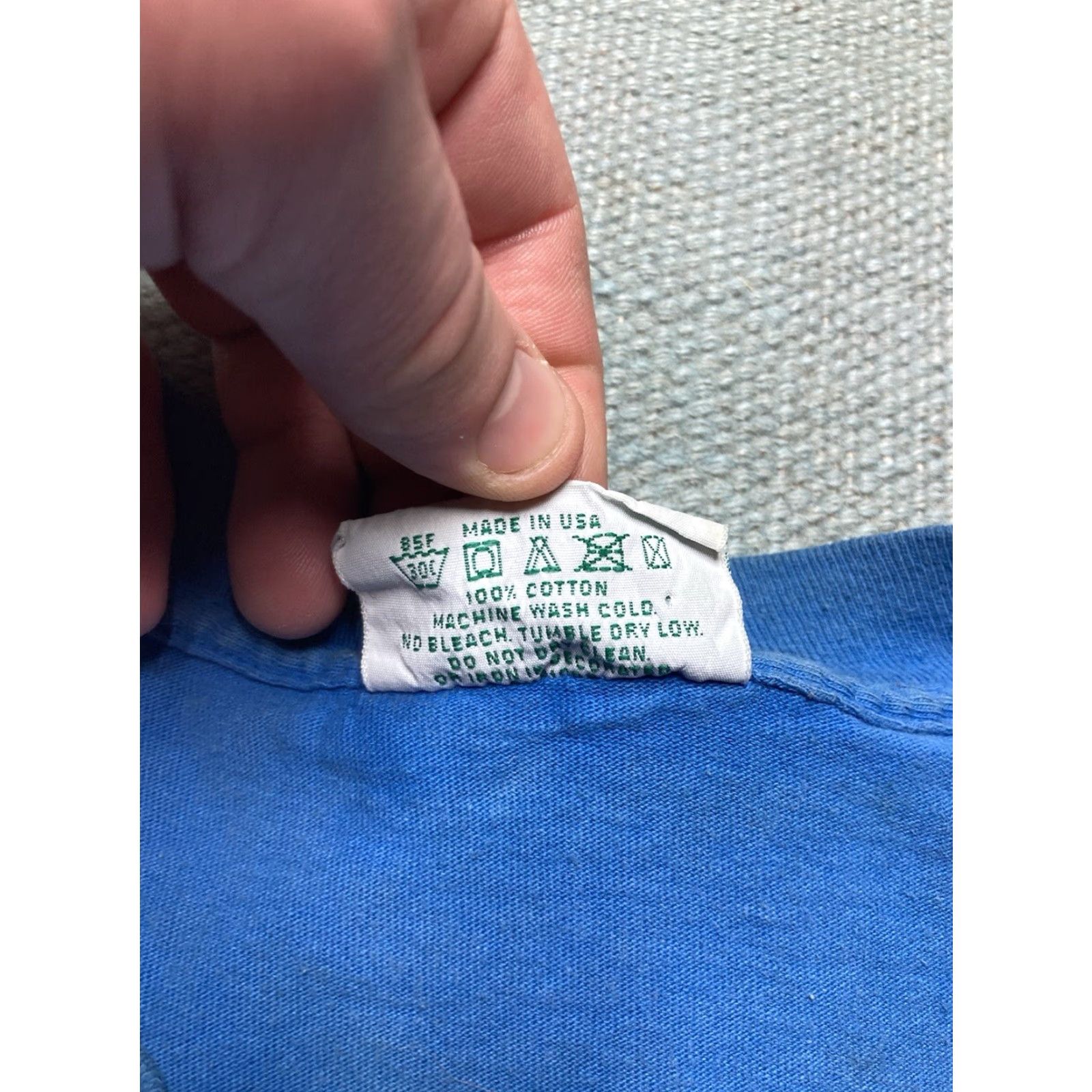 Izod VINTAGE IZOD T-SHIRT Pocket 80s 90s Cotton USA Medium Blue Mens Regular Size M Size US M / EU 48-50 / 2 - 6 Thumbnail