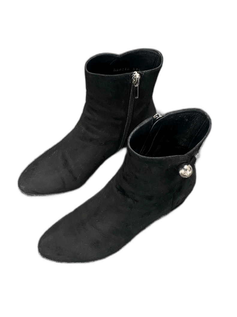 Dior Dior Black Suede Mid-2505 Size US 5.5 / IT 35.5 - 1 Thumbnail