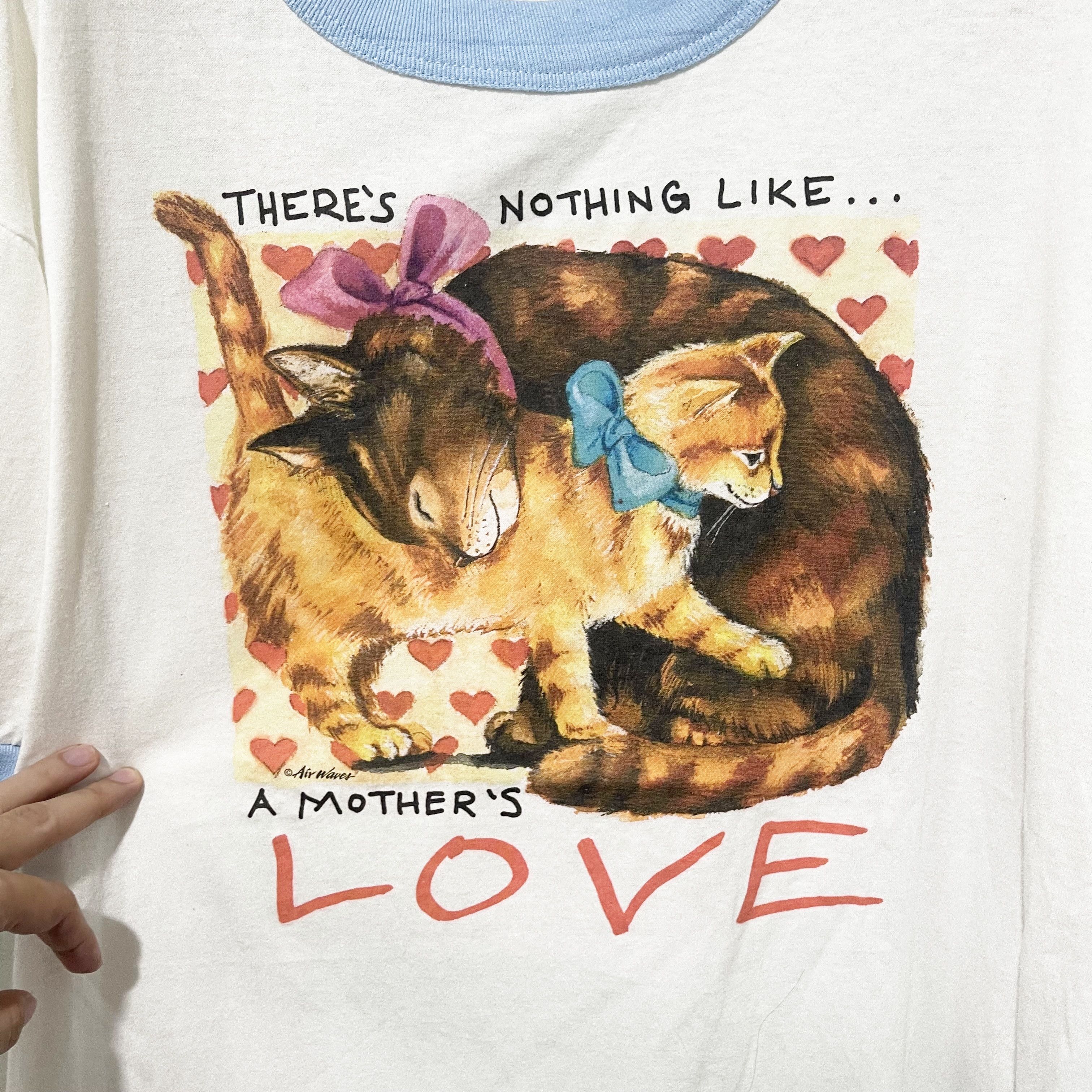 Vintage Vintage 90s Cat There's Nothing Like A Mother's Ringer Tee Size US XL / EU 56 / 4 - 2 Thumbnail