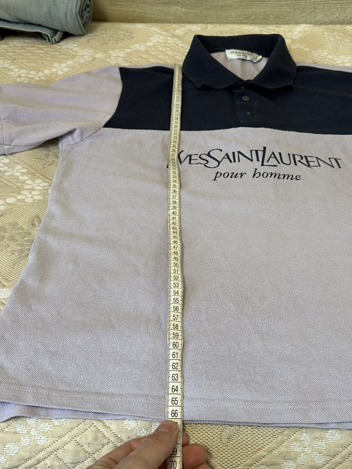 Yves Saint Laurent 🔥 Yves Saint Laurent YSL Big Logo Polo T Shirt Vintage Italy Size US L / EU 52-54 / 3 - 11 Thumbnail