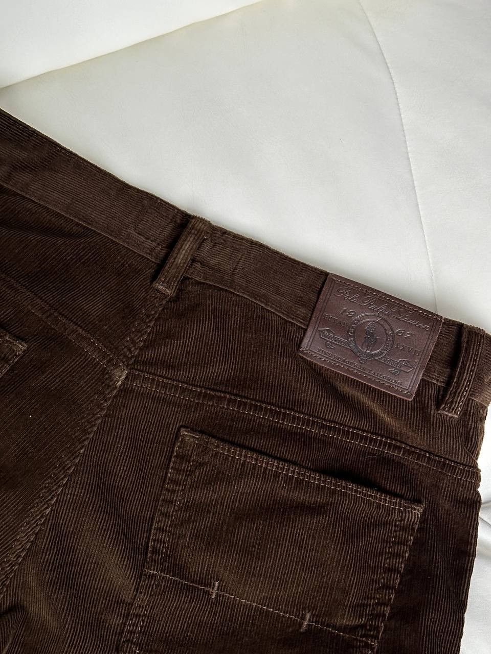 Polo Ralph Lauren × Ralph Lauren × Vintage Polo Rarlph lauren velvet pants slim brown Size US 34 / EU 50 - 4 Thumbnail