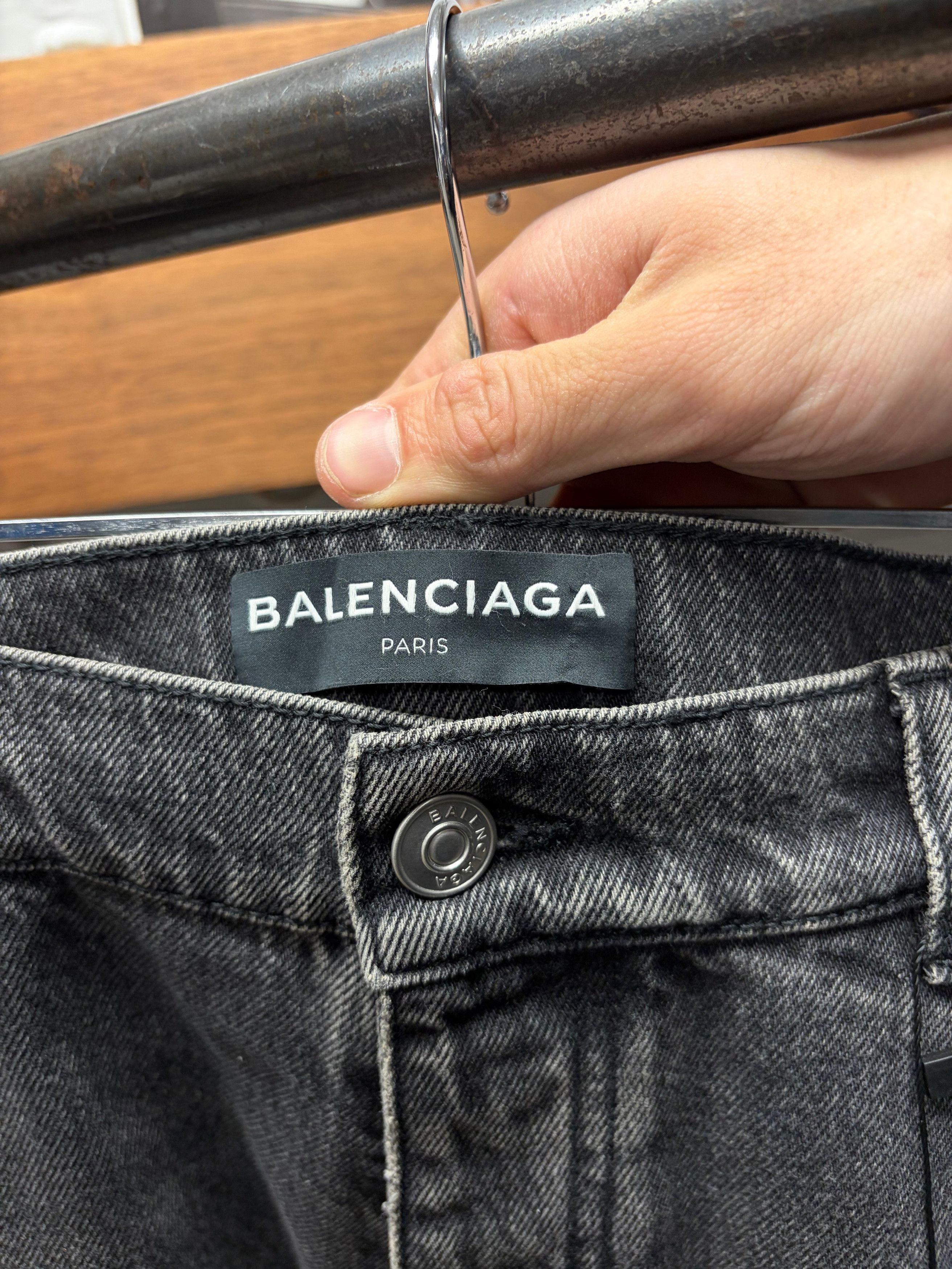 Balenciaga 2017 Balenciaga Bootcut Black Classic Washed Denim Size US 31 - 3 Thumbnail