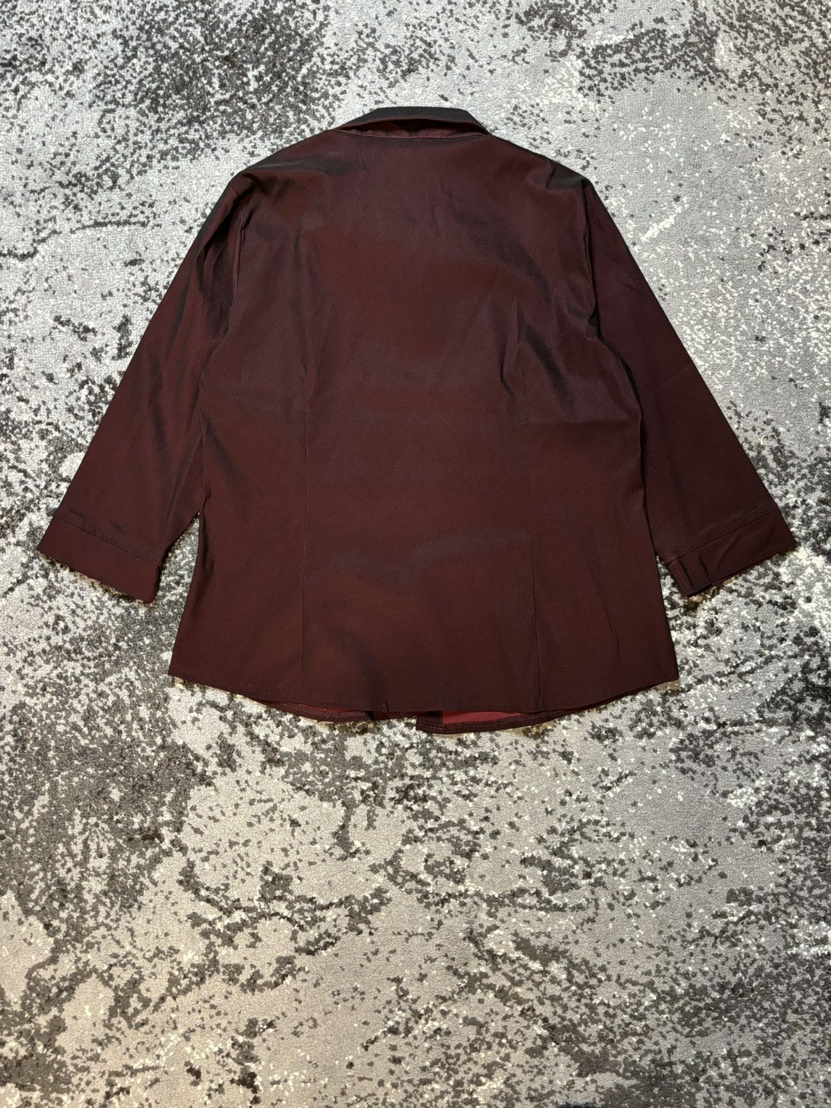 Designer × Japanese Brand × Vintage Vintage Blinddate nylone metal wine red blouses Size M / US 6-8 / IT 42-44 - 6 Thumbnail