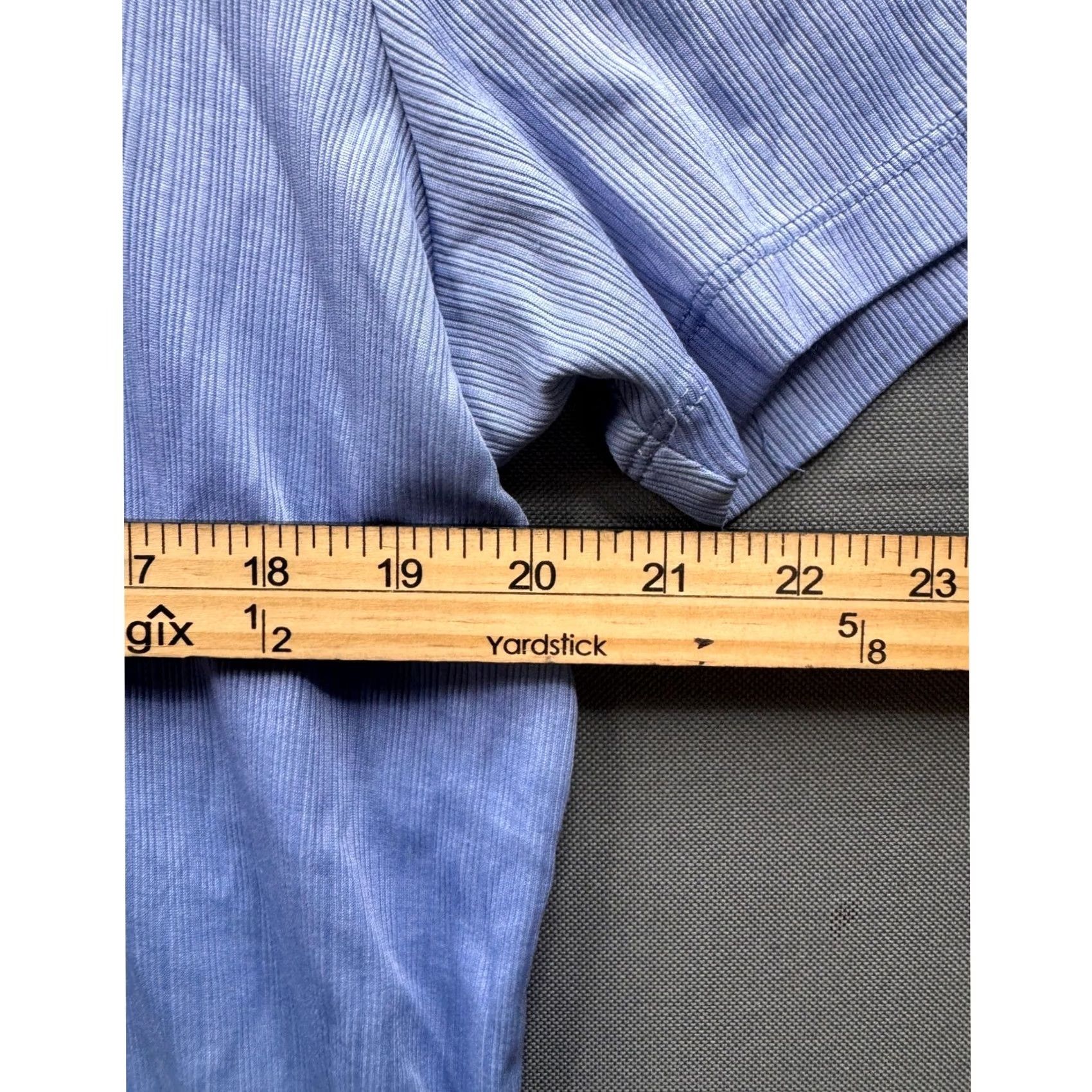 Perry Ellis Perry Ellis Ribbed Crew Neck Shirt Mens Lavender Blue Short Sleeve Tee Large L Size US L / EU 52-54 / 3 - 2 Thumbnail