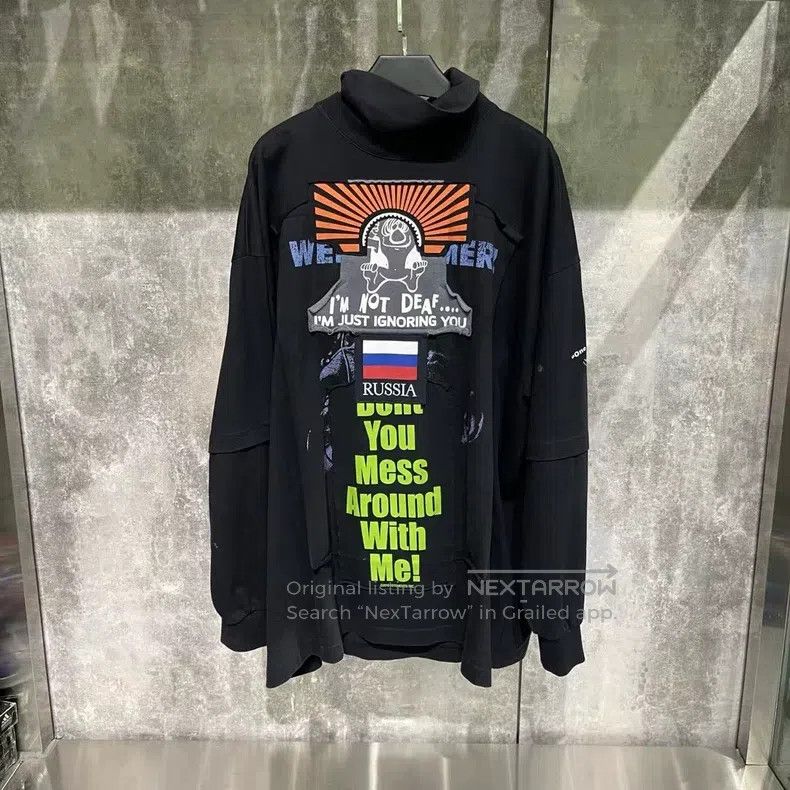 Vetements Vetements Anti-War Patchwork Hoodie Size US S / EU 44-46 / 1 - 1 Thumbnail