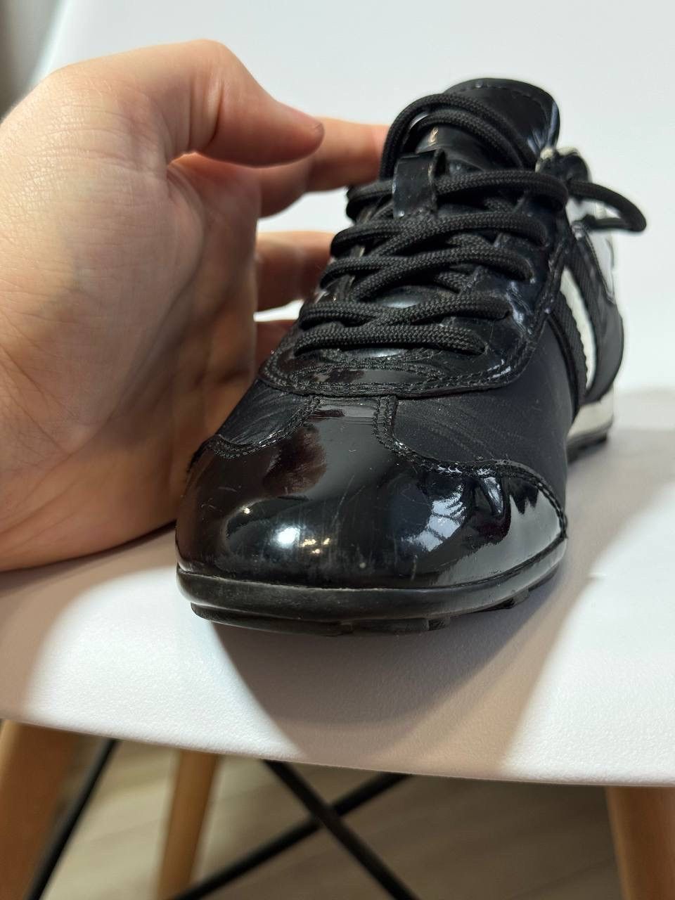 Prada Prada Black Patent Leather & Nylon Sneakers Size 35.5 Size US 5.5 / IT 35.5 - 12 Thumbnail