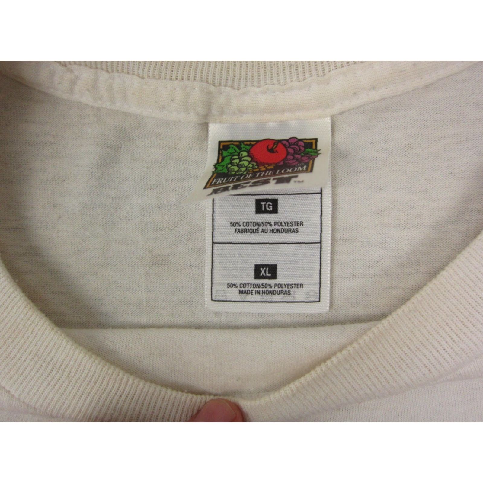 Fruit Of The Loom Vintage Fruit of the Loom Shirt Men XL White Football Bears Crew Neck Short Sleeve Cotton Polyester Logo Size US XL / EU 56 / 4 - 6 Thumbnail