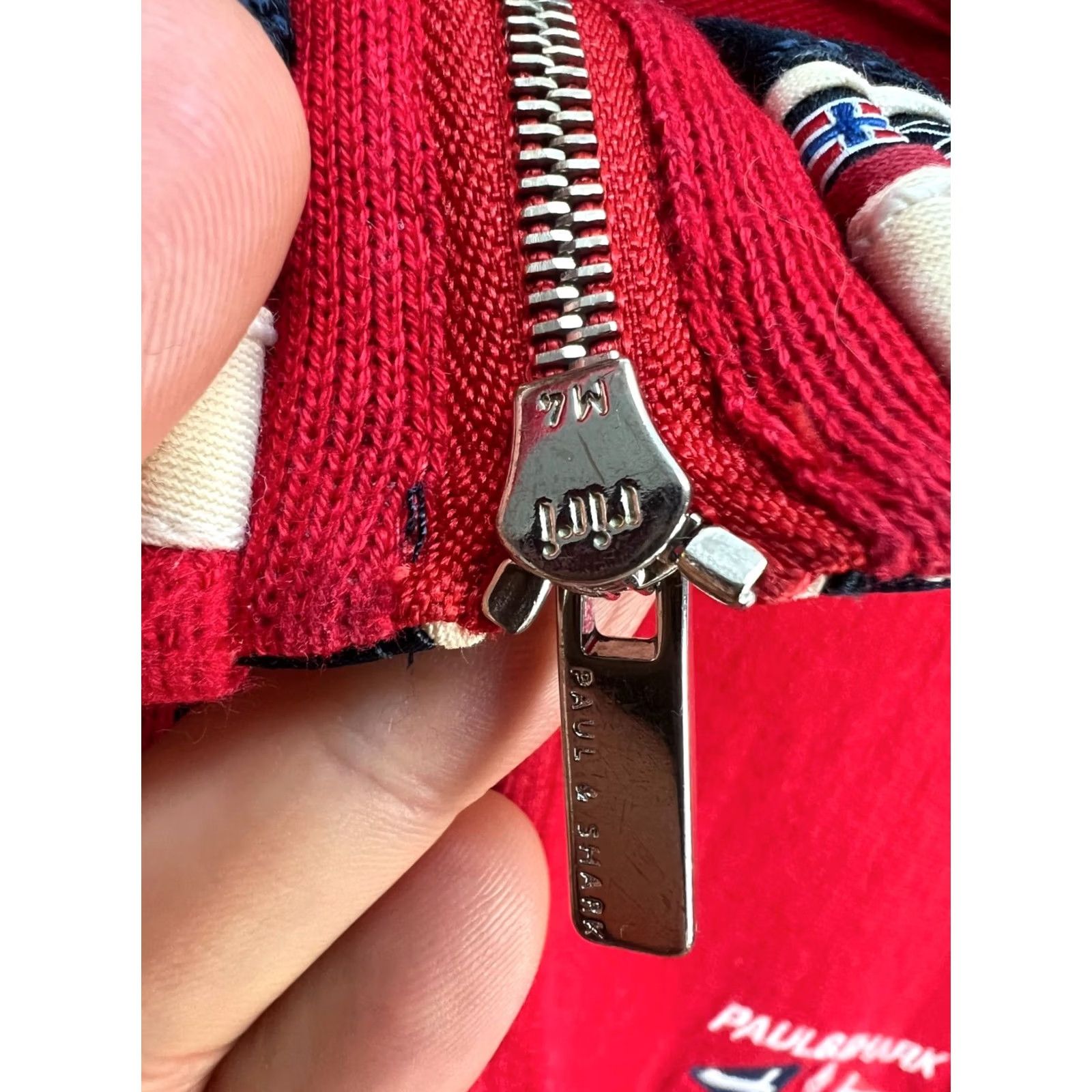 Paul & Shark Paul & Shark Yachting Club Red Half Zip Sweater Jumper 100% Cotton Size M Size US M / EU 48-50 / 2 - 5 Thumbnail