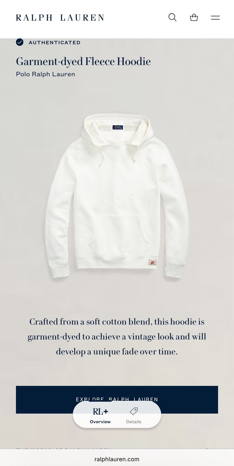 Polo Ralph Lauren 🇺🇸 Vintage Y2K Polo Ralph Lauren Garment-Dyed Fleece Hoodie Size US M / EU 48-50 / 2 - 13 Thumbnail