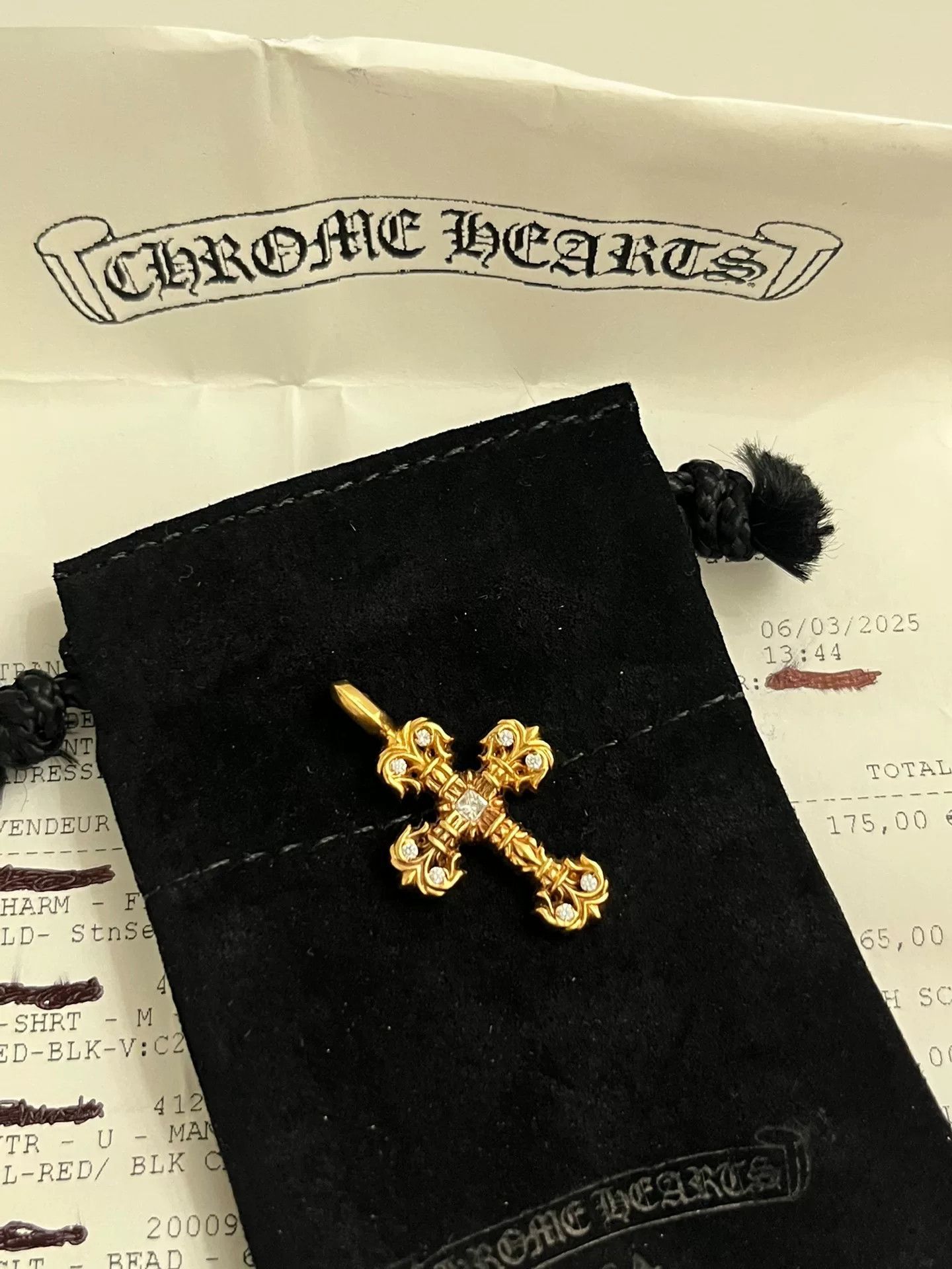 Chrome Hearts Chrome Hearts 9-Diamond Flame Cross Pendant Size ONE SIZE - 1 Thumbnail