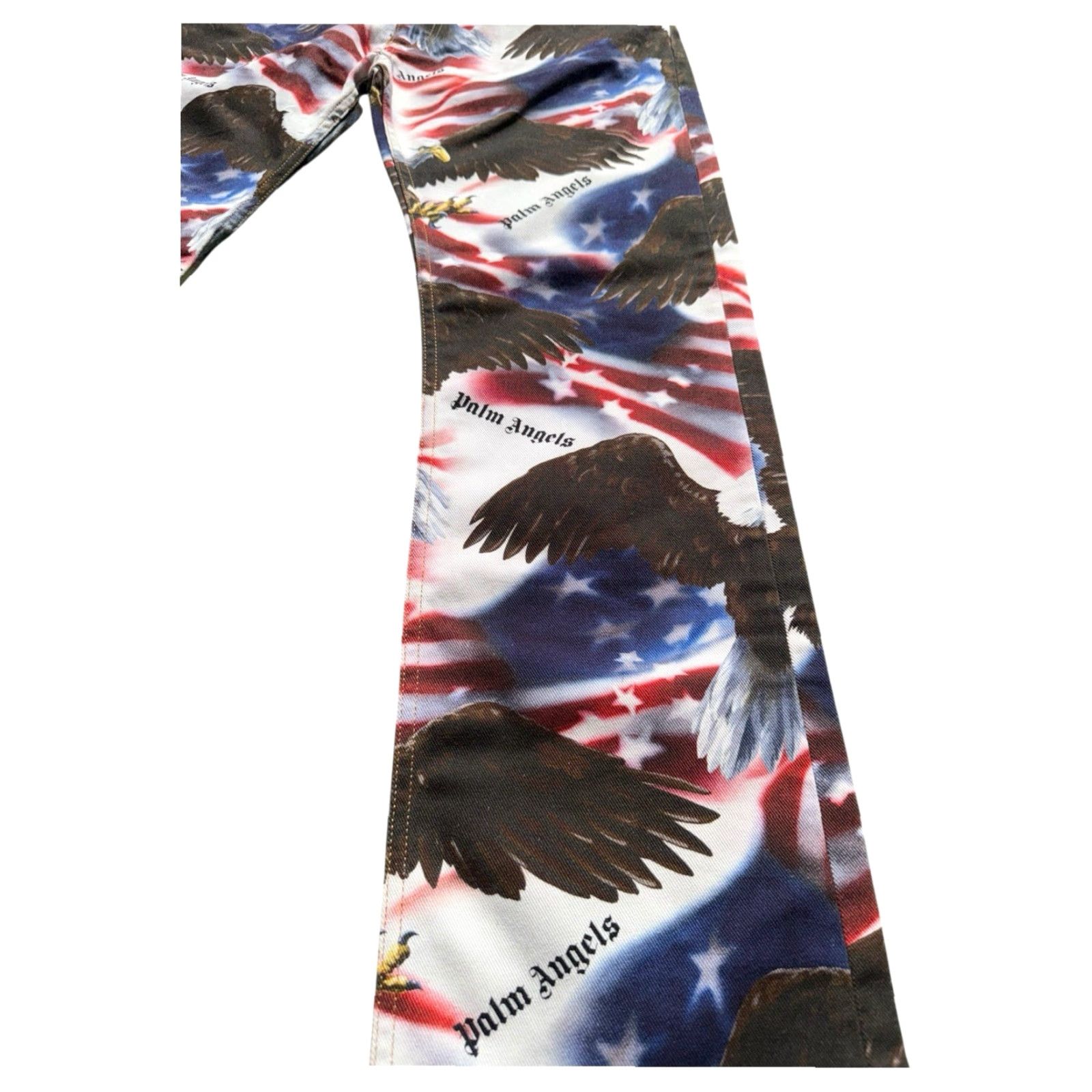 Palm Angels Palm Angels Jeans Men Size 34 Striped Stars Eagle Stripes Multicolor 32in Inseam Straight RARE Size US 34 / EU 50 - 6 Thumbnail