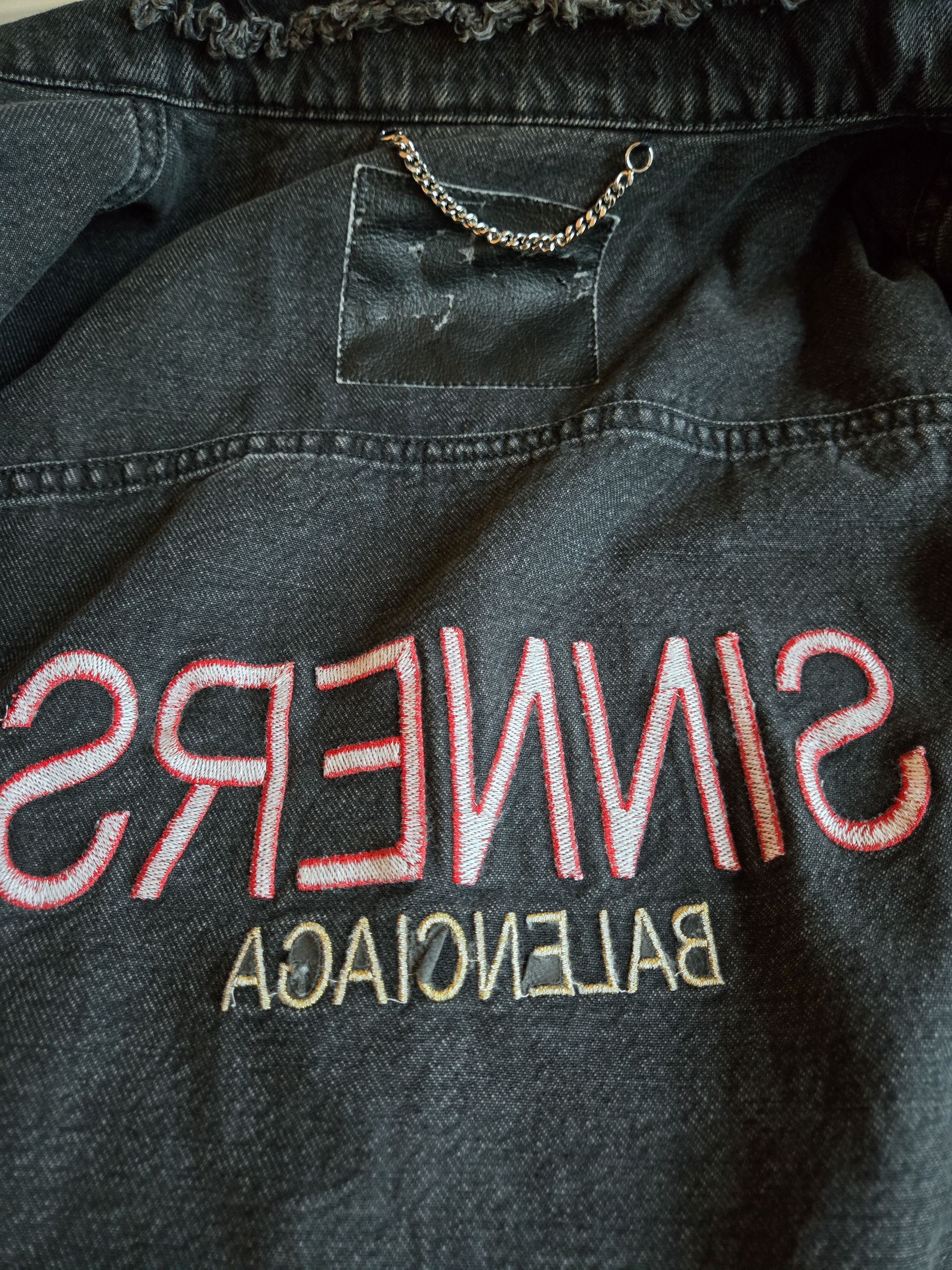 Balenciaga Balenciaga Sinners Distressed Denim Jacket Size US S / EU 44-46 / 1 - 9 Thumbnail
