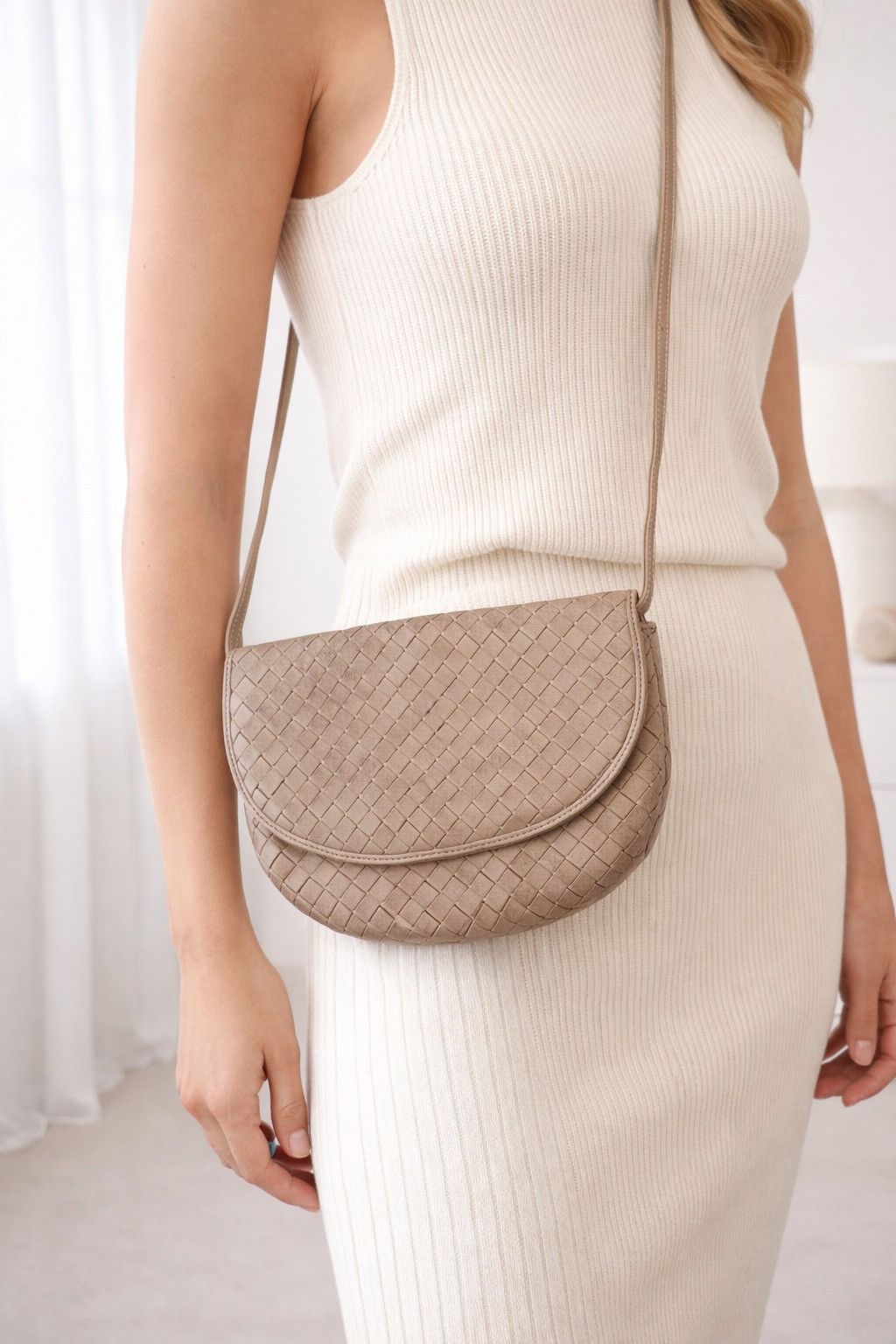 Other Suarez Woven Leather Crossbody Bag – Bottega-Inspired Size ONE SIZE - 1 Thumbnail