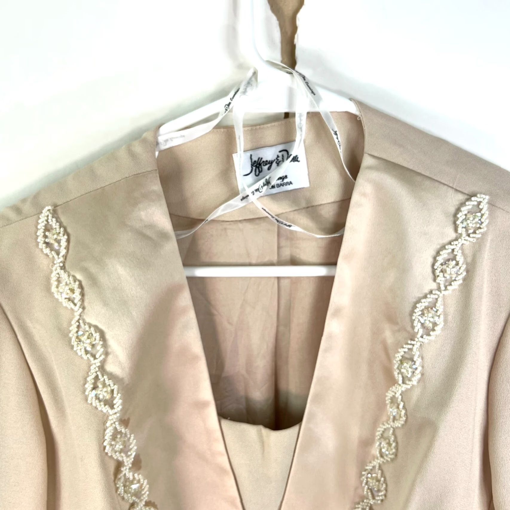Vintage Vintage Jeffery & Dara Ivory Blazer Set Women Size 12 2-Piece Dress Suit 80s 90s Evening Size XL / US 12-14 / IT 48-50 - 4 Thumbnail