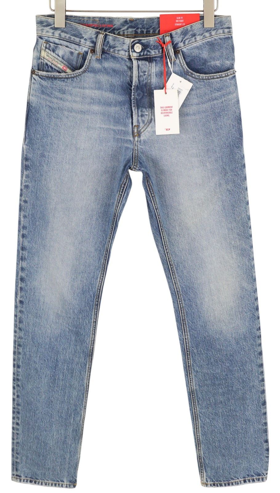 Diesel 1995 09C66 W30/L32 Blue Faded Slim Straight 85420 Size US 30 / EU 46 - 1 Thumbnail