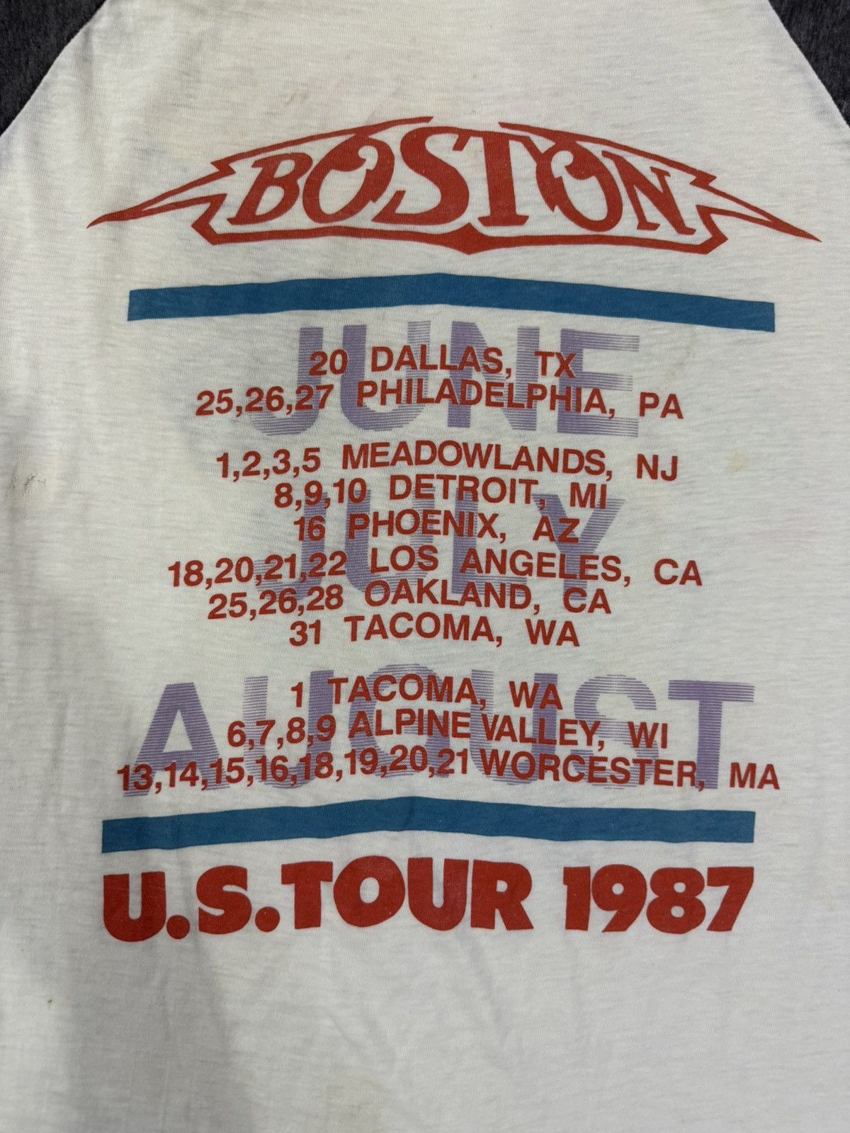 Band Tees Vintage Boston U.S Tour 1987 bandtees Size US L / EU 52-54 / 3 - 5 Thumbnail