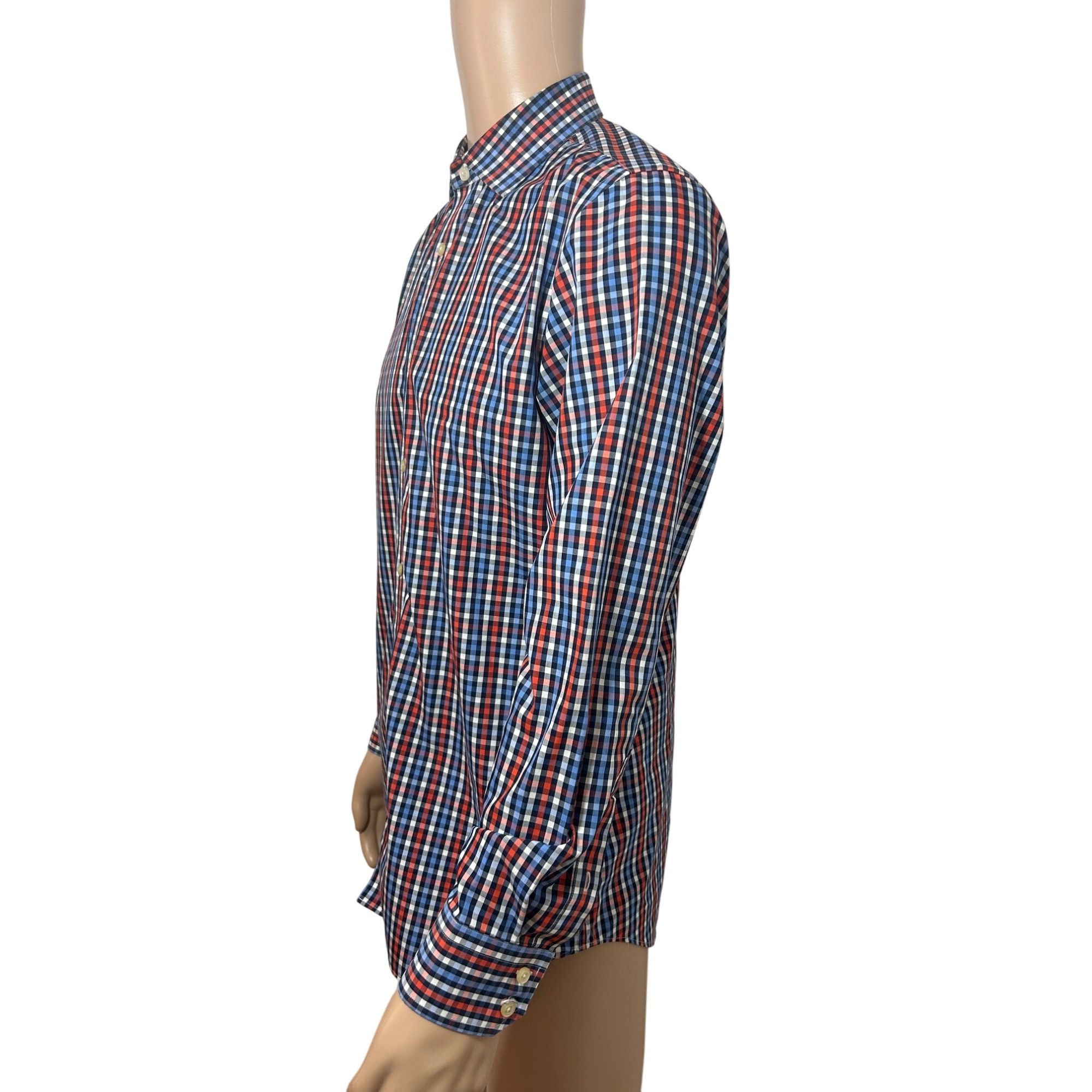 Banana Republic Banana Republic Men Button Up Shirt M Slim Fit Checked Red Size US M / EU 48-50 / 2 - 8 Thumbnail