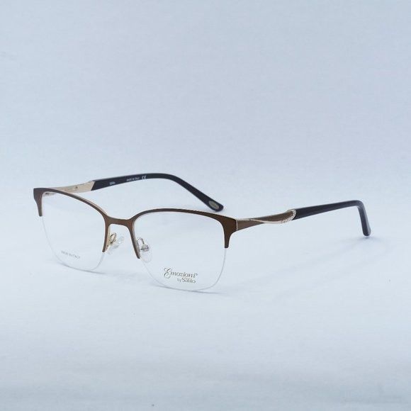 NEW EMOZIONI EM 4396 0FG4 00 BROWN GOLD EYEGLASSES