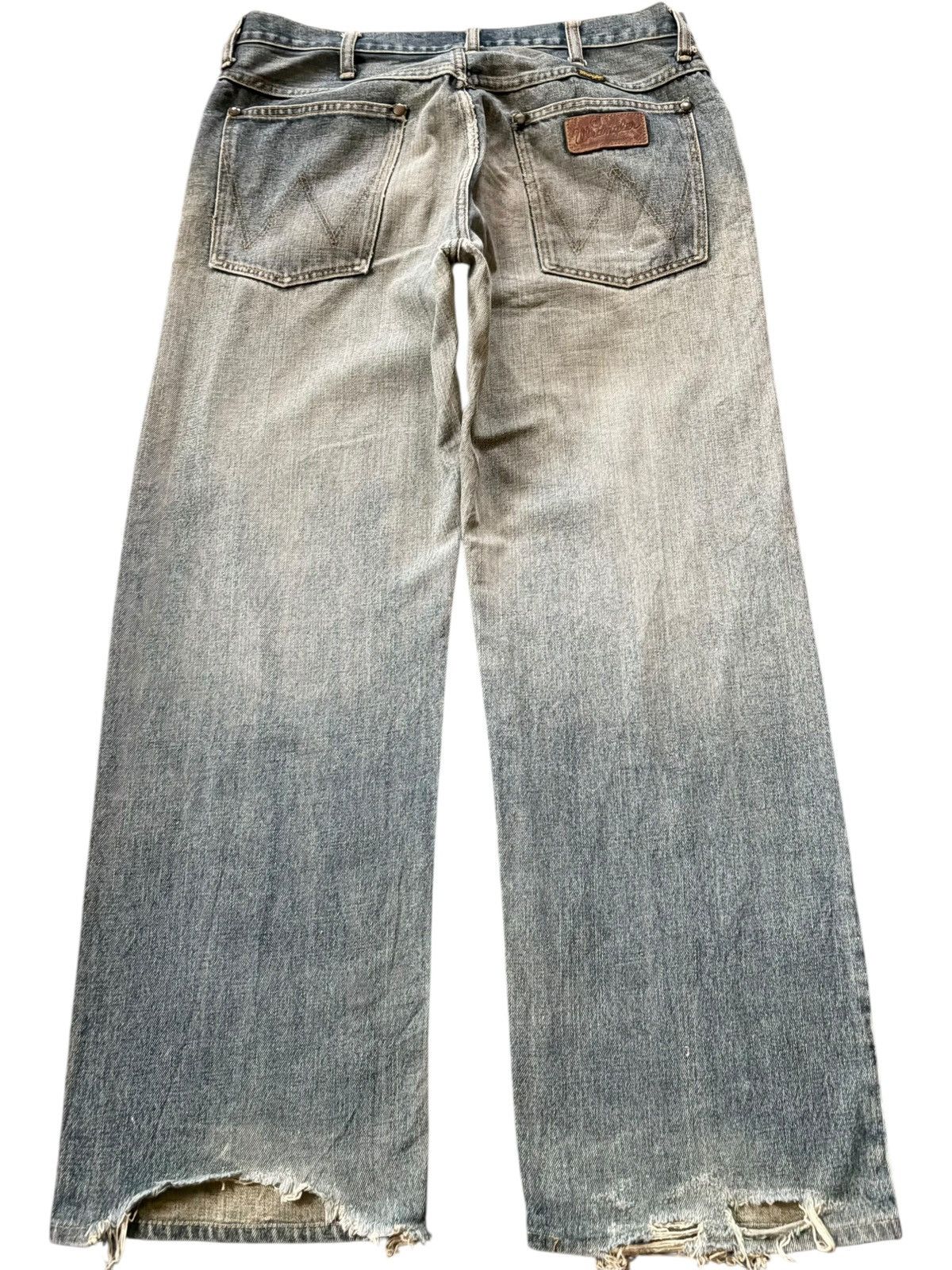 Wrangler Vintage 90s Wrangler Painted Distressed Baggy Jeans Size US 32 / EU 48 - 2 Thumbnail