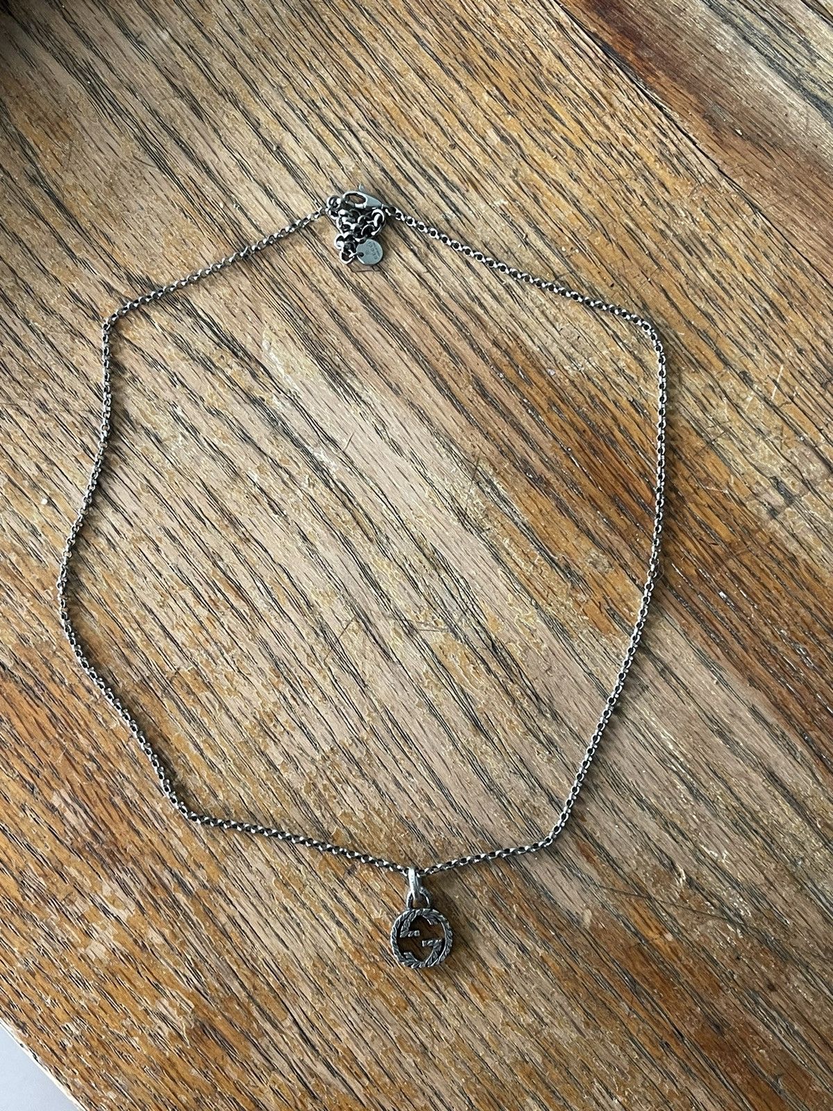 image of Silver Gucci Pendant Necklace, Women's