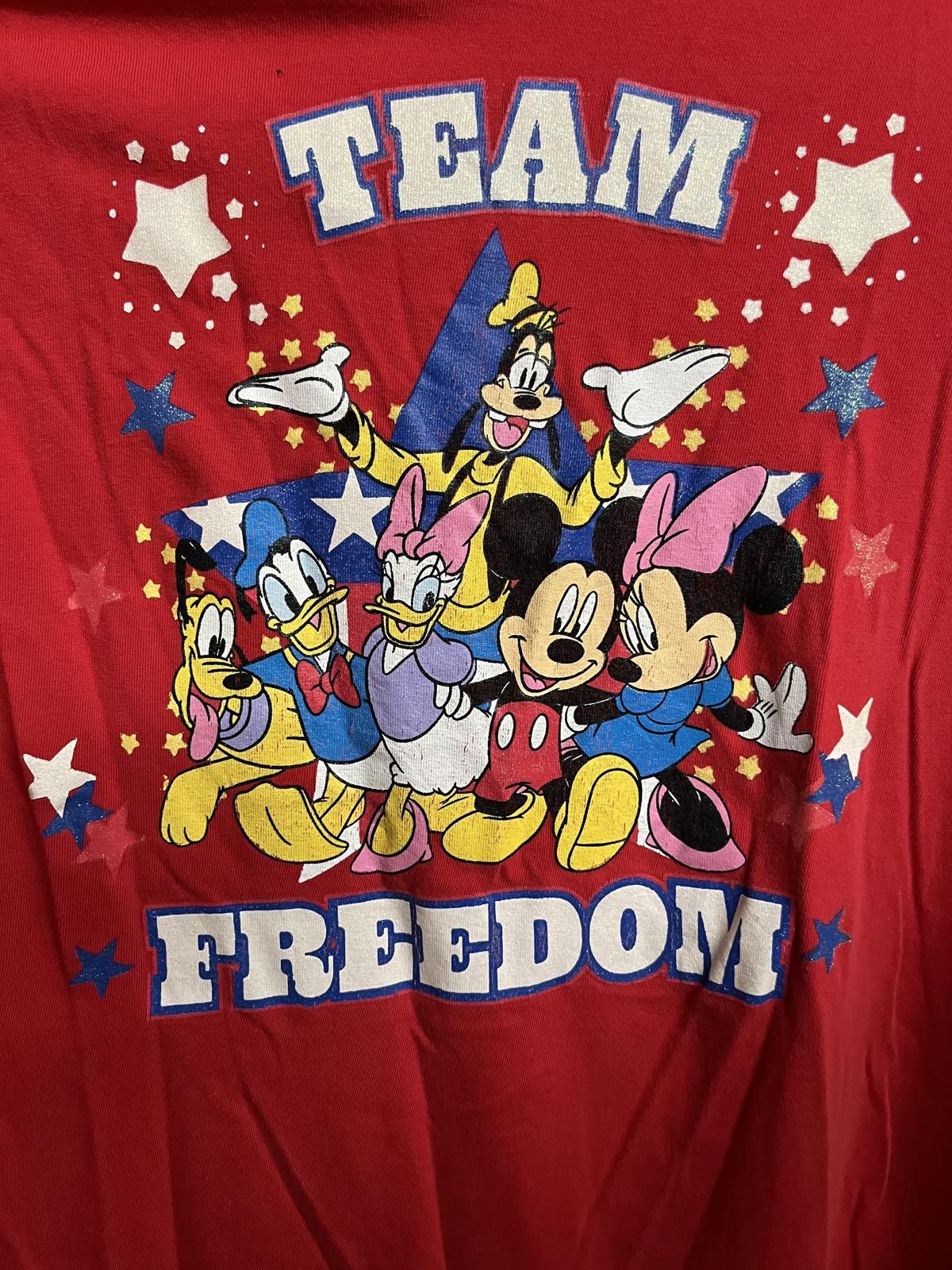 Disney VTG Disney Team Freedom Mickey Mouse Friends Womans Size XL / US 12-14 / IT 48-50 - 3 Thumbnail