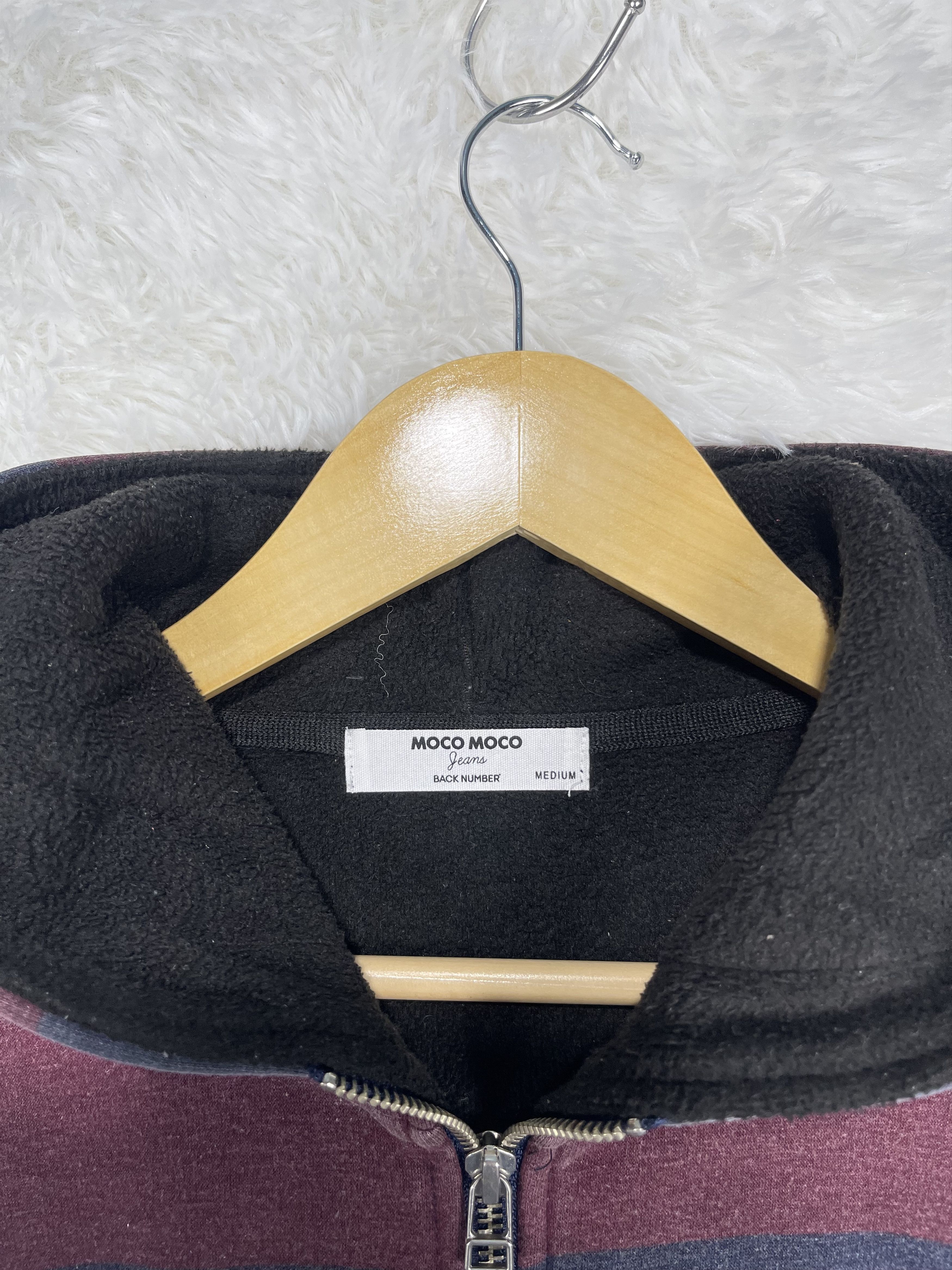 Japanese Brand Vintage Moco Moco Back Number Striped Sweatshirt AS0031 Size US M / EU 48-50 / 2 - 5 Thumbnail