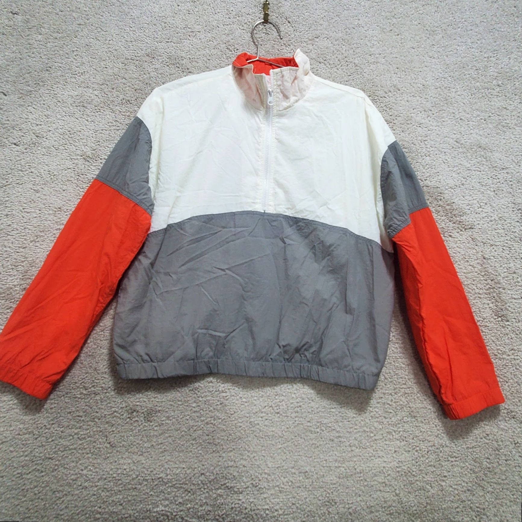 Forever 21 Forever 21 Jacket Adult Medium Multicolor 100% Nylon Windbreaker Half Zip Womens Size M / US 6-8 / IT 42-44 - 3 Thumbnail