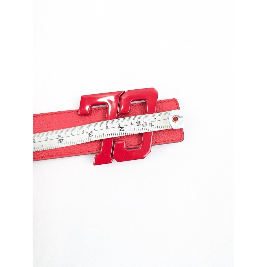 Christian Louboutin o1rshd1 Size: 90 / Calf Happy Rui CL Logo Belt in Loubi Size 34 - 19 Thumbnail