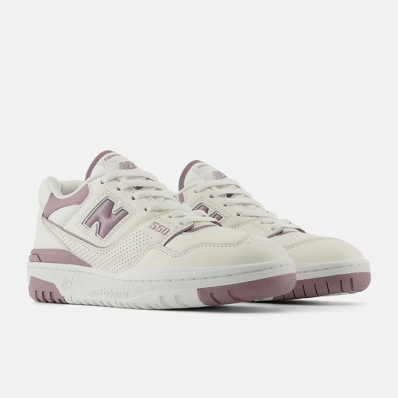 New Balance o1s22i1n1124 550 Unisex Sneakers in White Purple Size US 7 / EU 40 - 2 Thumbnail