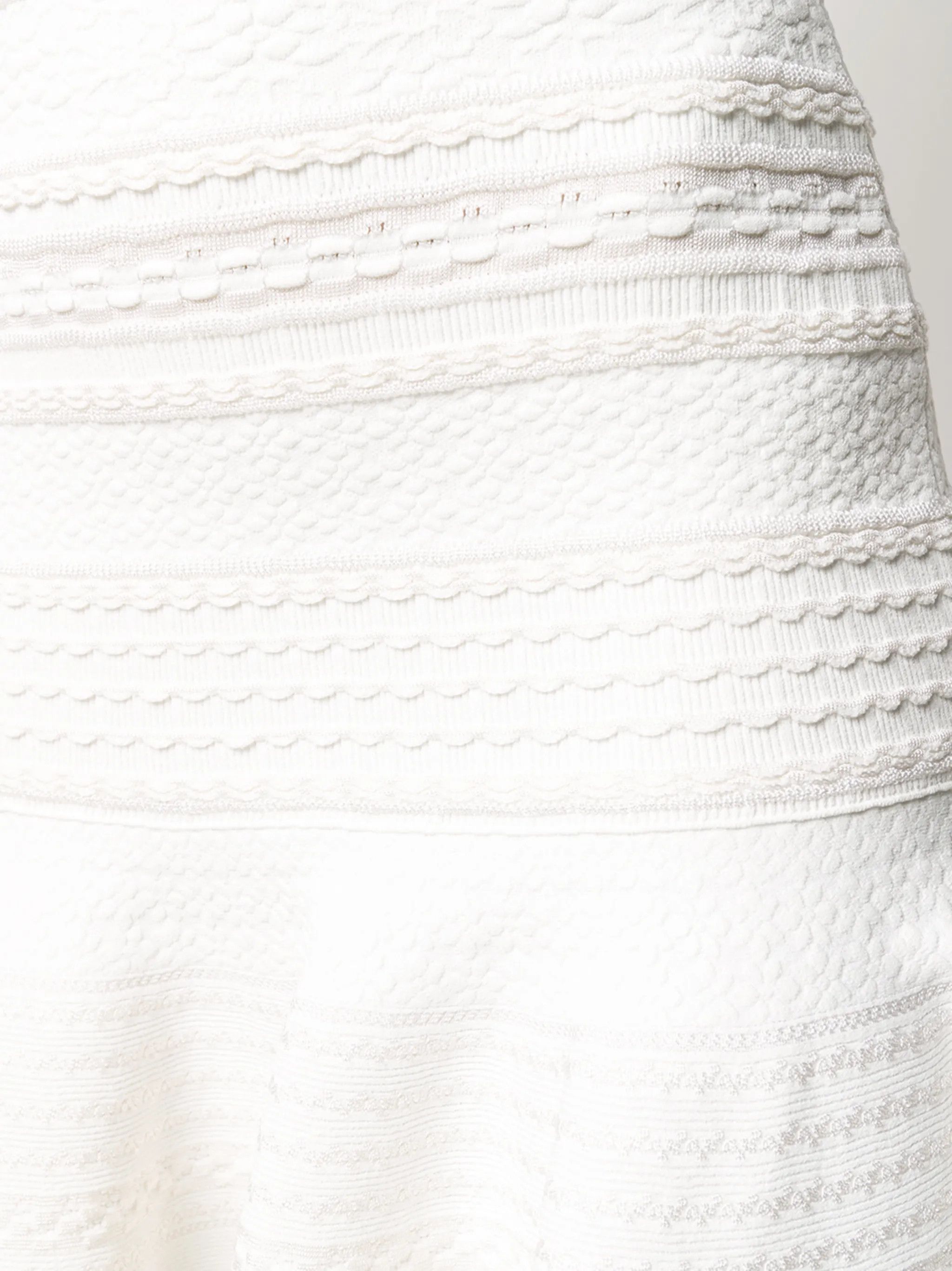 Alexander McQueen o1y0325 Sheath Midi Dress in White Size L / US 10 / IT 46 - 5 Thumbnail