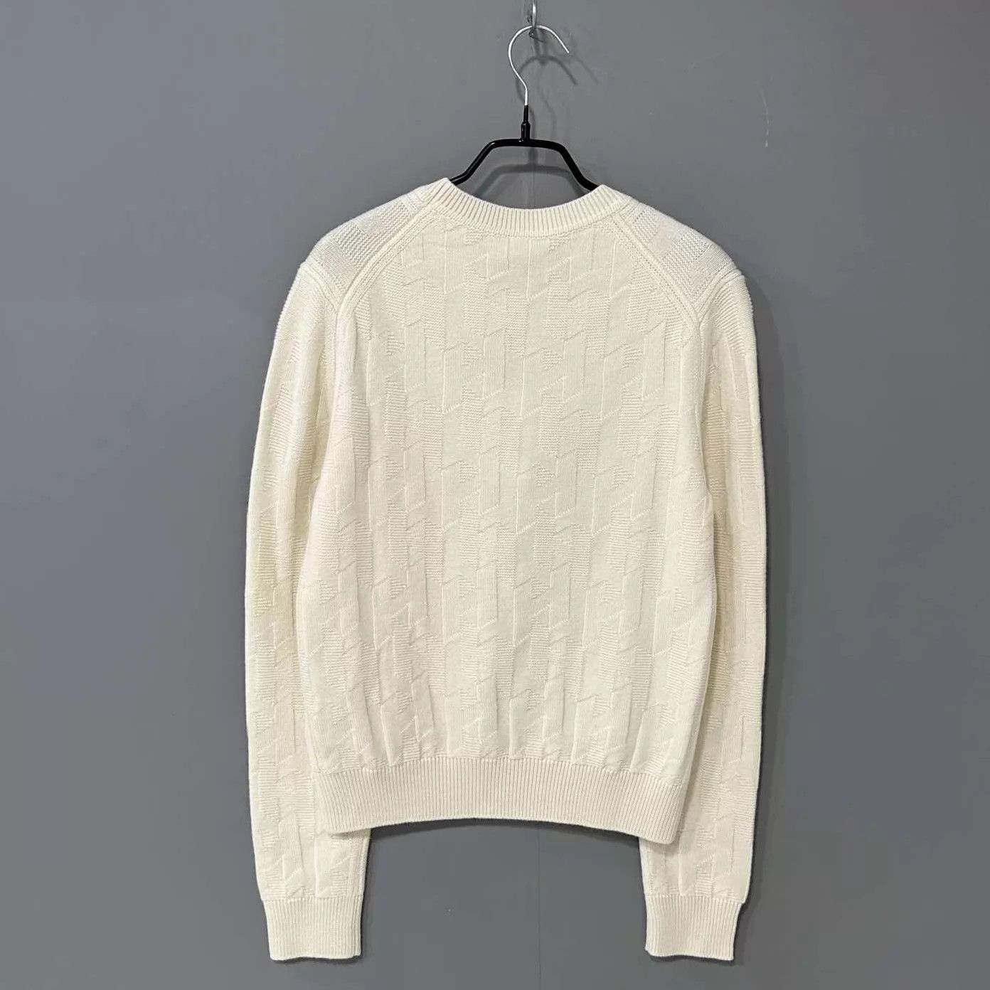 Hermes HERMES cream wool twill H sweater Size S / US 4 / IT 40 - 3 Thumbnail