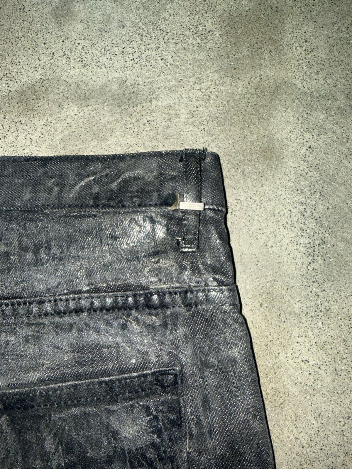Dior Dior Homme AW05 "In the Morning" Polyurethane Waxed Denim Size US 32 / EU 48 - 5 Thumbnail