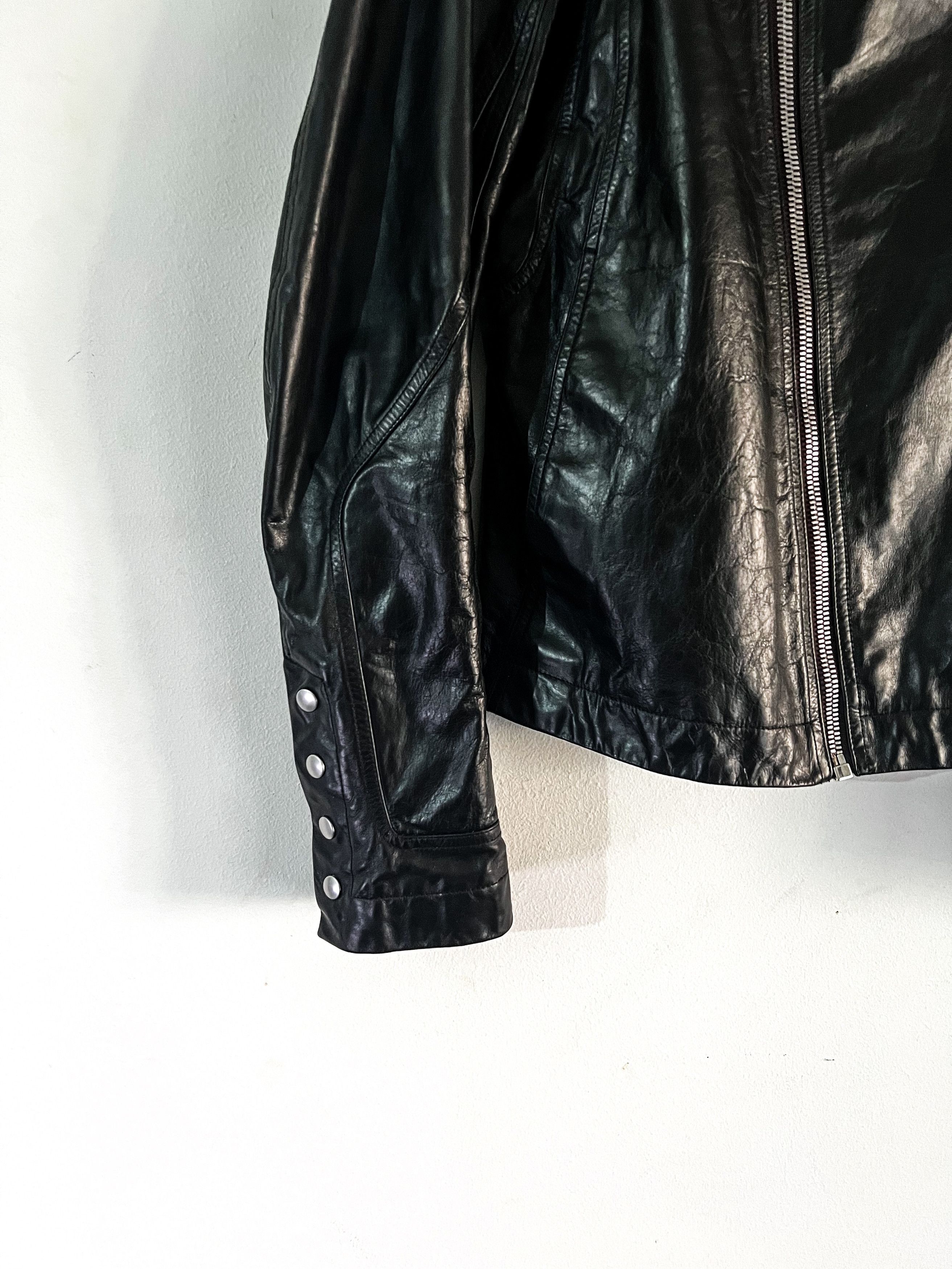 Rick Owens F/W 20 "PERFORMA" Asymmetrical Leather Biker Jacket Size US M / EU 48-50 / 2 - 7 Thumbnail