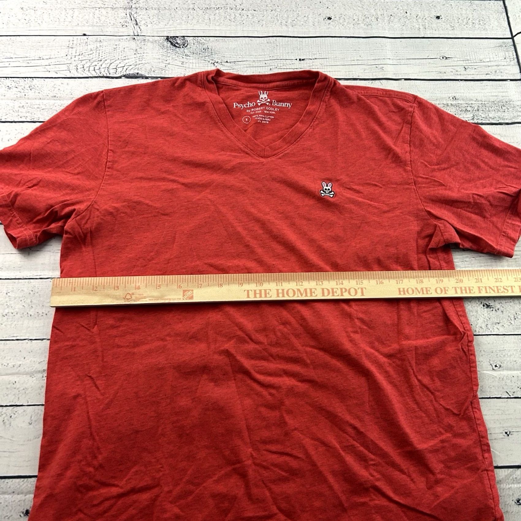 Psycho Bunny Psycho Bunny Short Sleeve V-Neck T Shirt Men's 6 Pink Red Shirt Mens V-Neck Short Sleeve Pink Psycho Bunny 6 Size US S / EU 44-46 / 1 - 4 Thumbnail