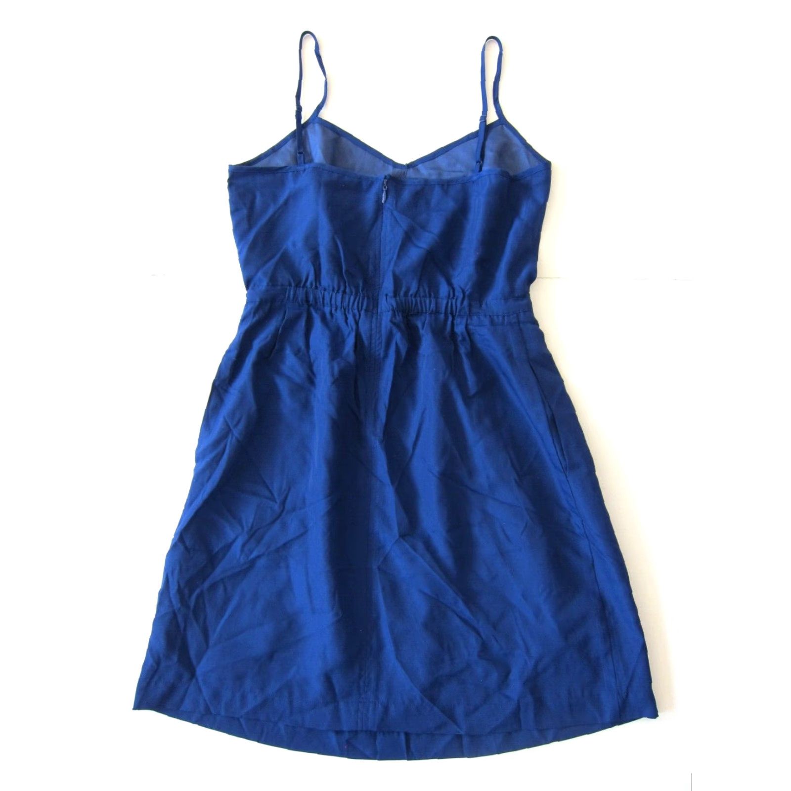 J.Crew NWT J.Crew Royal Blue Spaghetti Strap Pocket Empire Tank Slip Sun Dress Size 4 Size S / US 4 / IT 40 - 2 Thumbnail