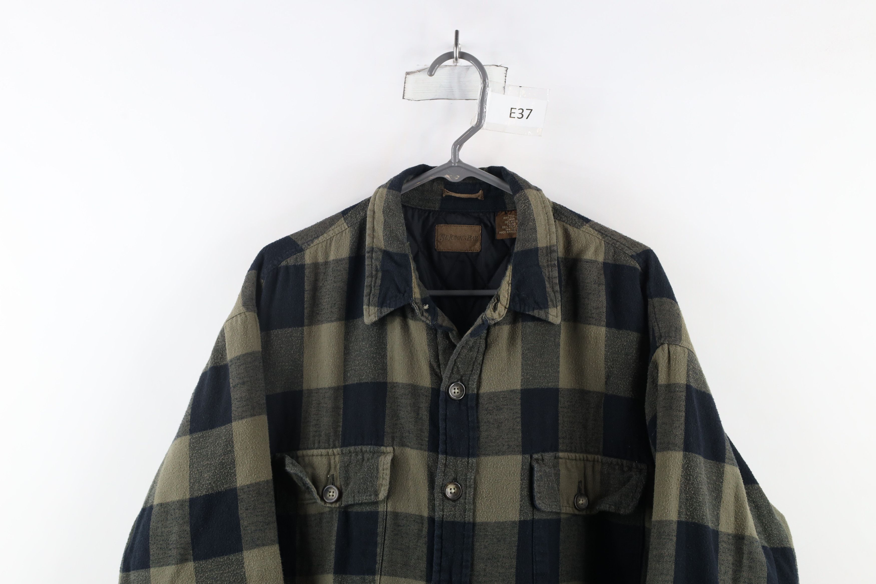 Vintage Vintage 90s Streetwear Flannel Button Shirt Jacket Jac Shirt Size US XL / EU 56 / 4 - 2 Thumbnail